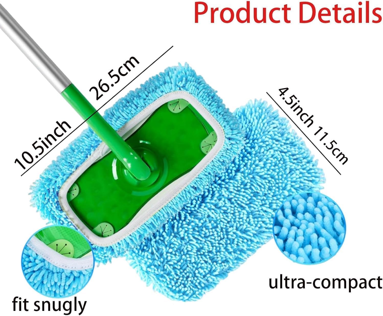 Artisticto Reusable Mop Pads 2pcs Gray