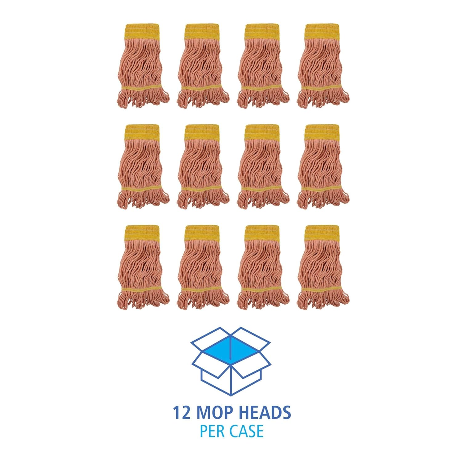 Boardwalk Super Loop Wet Mop Head - 5 Headband Orange 12Carton