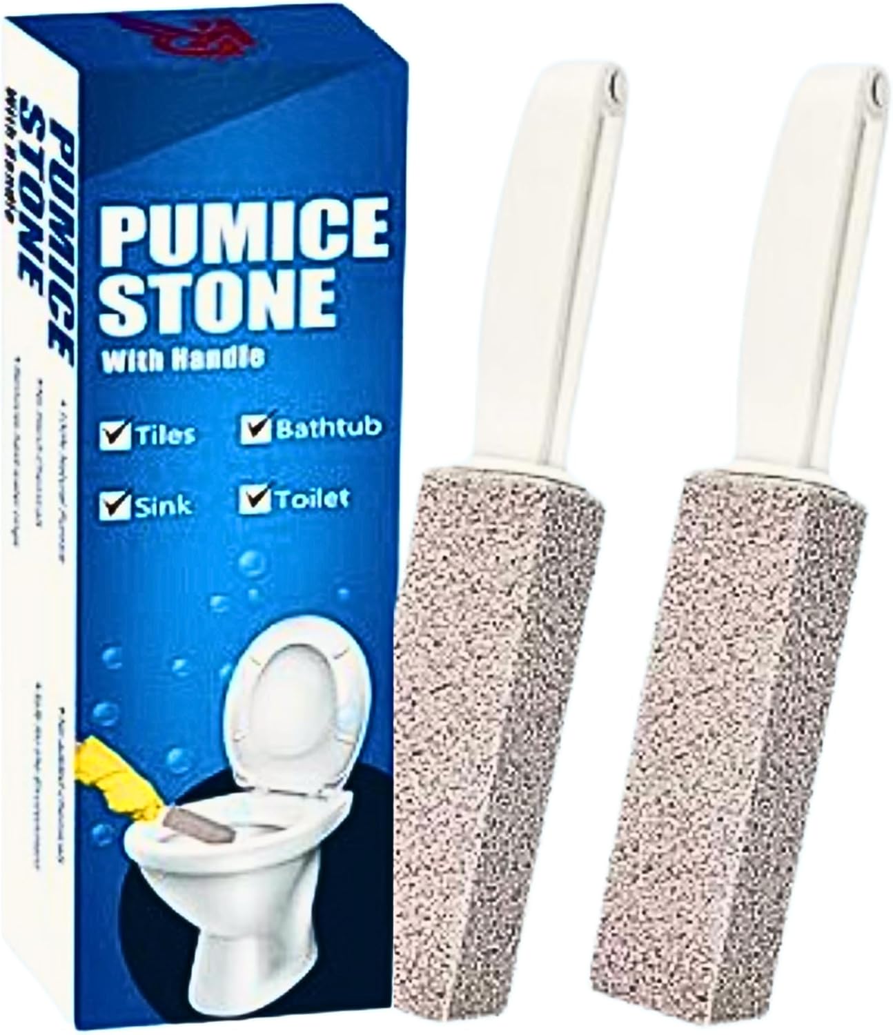 2 Pack Ring King Pumice Stone Toilet Cleaner with Handle 1