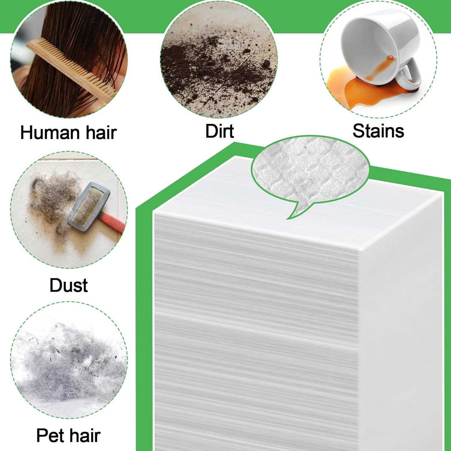 Zubebe 600 Pcs Disposable Dry Mop Refills