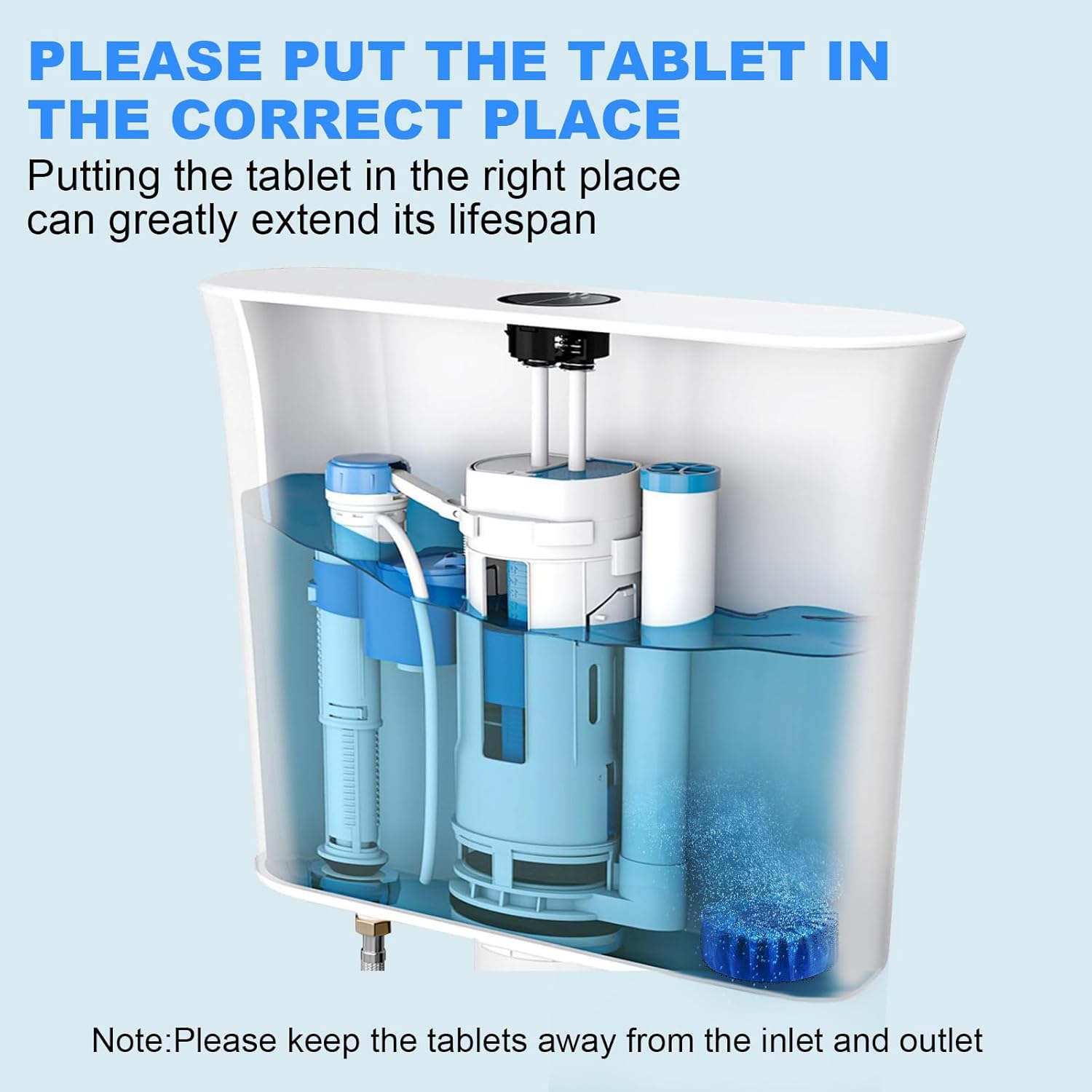 CHMI 100 Pack Toilet Bowl Cleaner Tablets - Blue