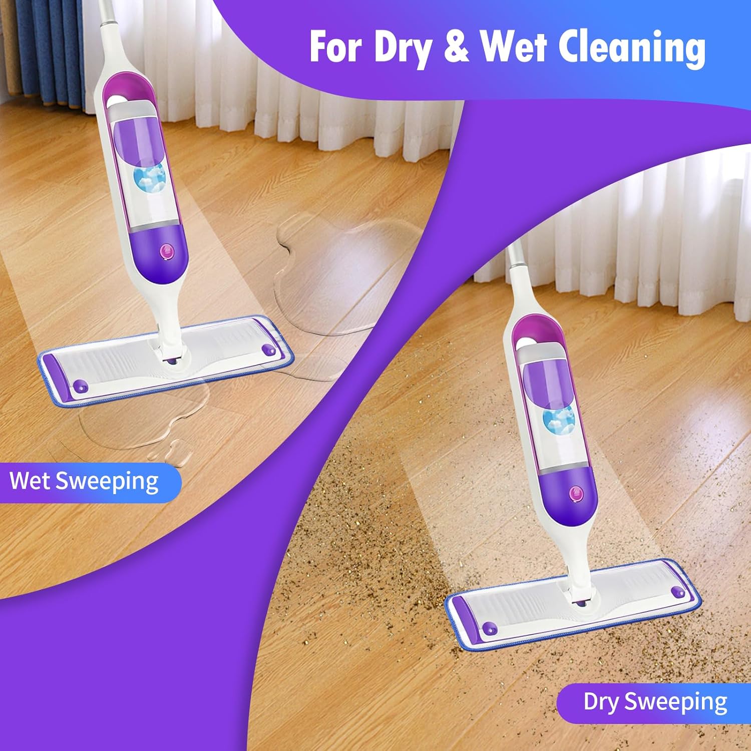 Gazeer 8-Pack Reusable Mop Pads for Swiffer PowerMop