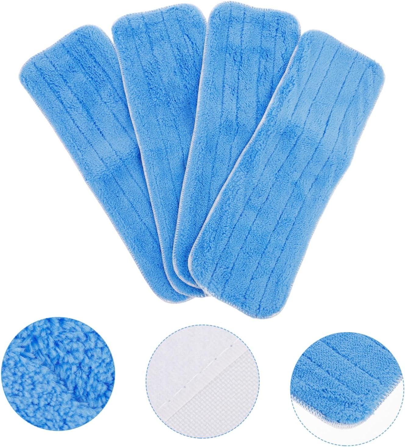 4pcs Cedar Mop Head Replacements for Steam Pads Swifter Vacuum Refills