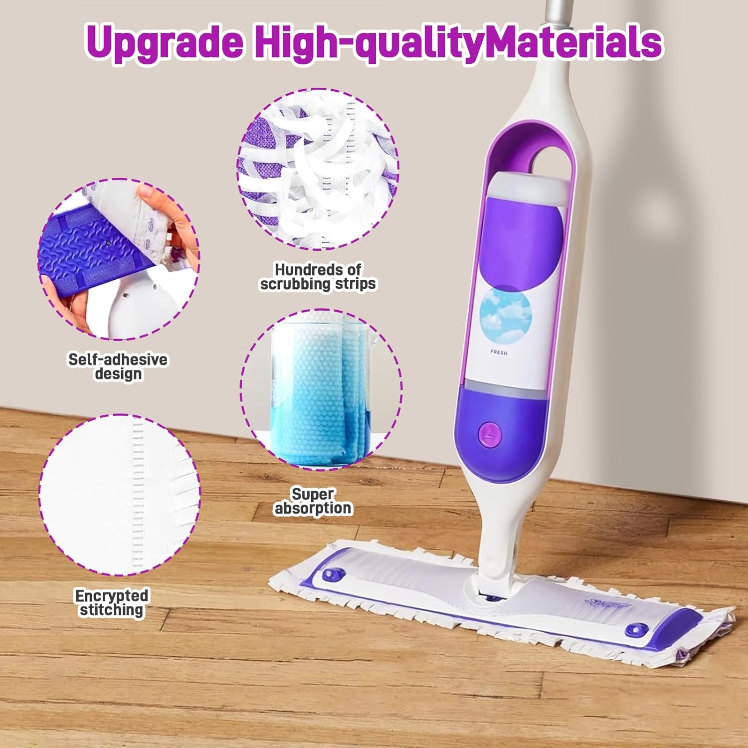 30 Pack Power Mop Refills for Swiffer Power Mop Multi-Surface Use