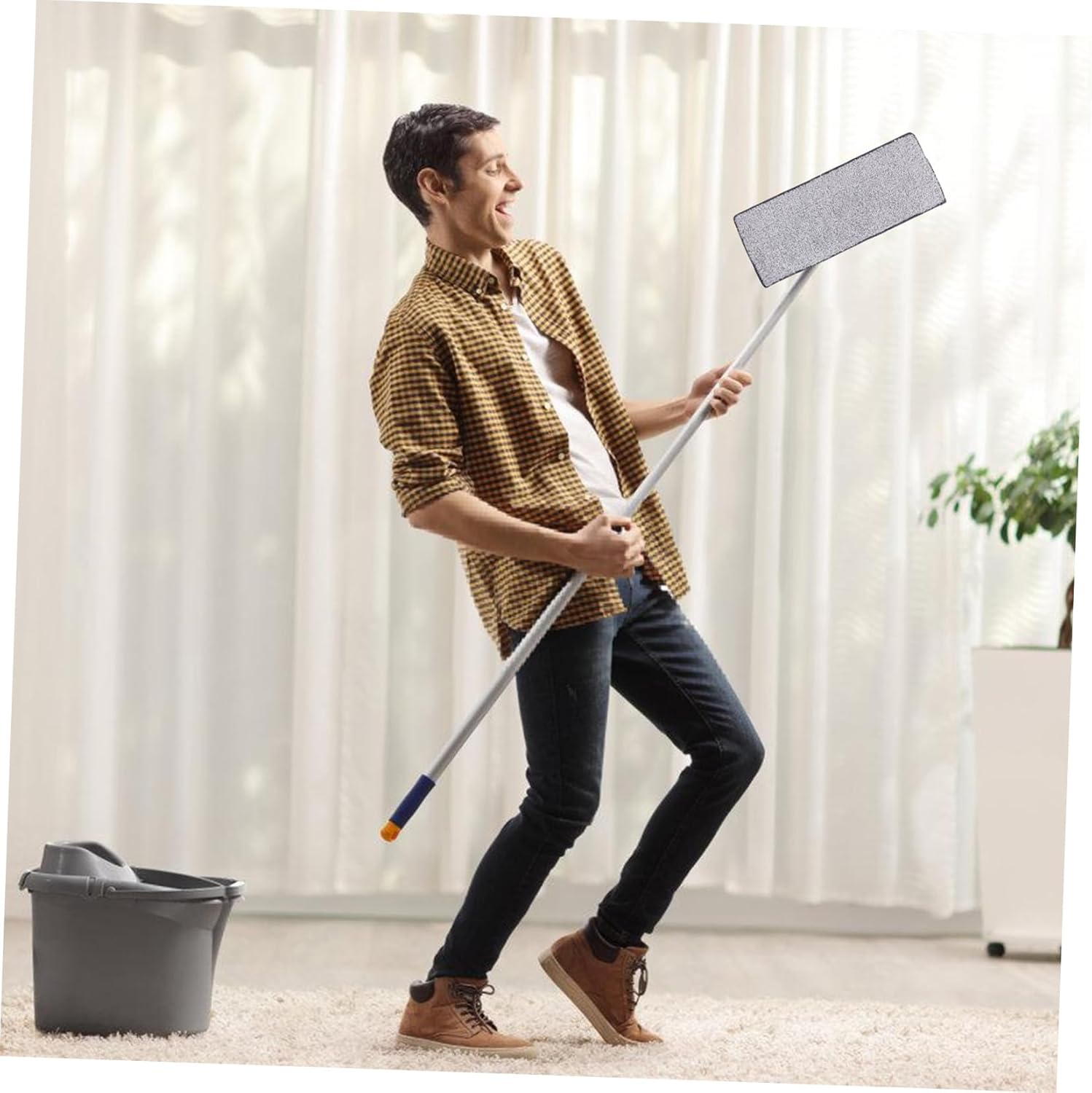 10pcs Reusable Microfiber Mop Pads for Hardwood Tile and Other Surfaces