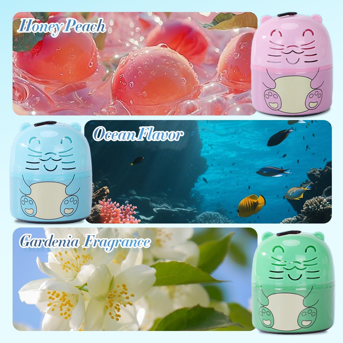 HOAIME Toilet Cleaner Deodorizer 3 Pcs Magic Bottle