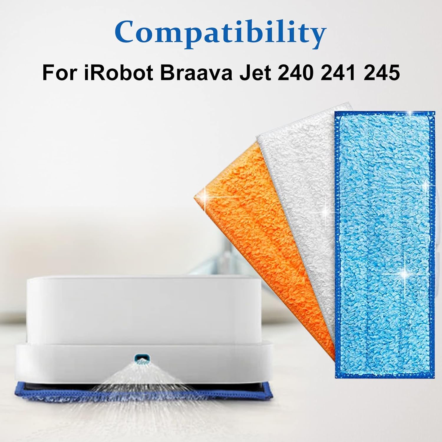6 Pack Mopping Pads for iRobot Braava Jet 240 241 245
