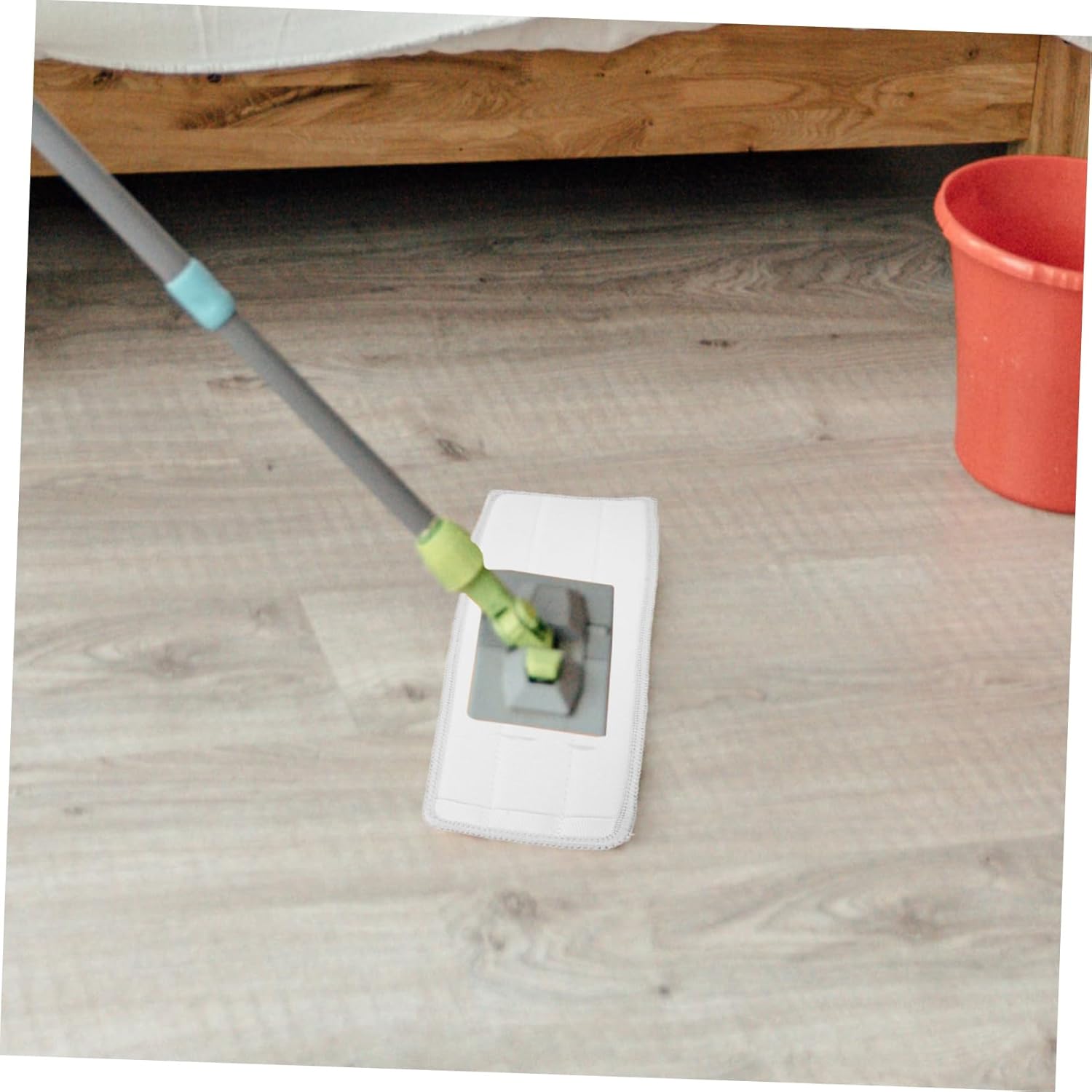 2pcs Reusable Fiber Mop Pads for Hardwood and Vinyl Floors