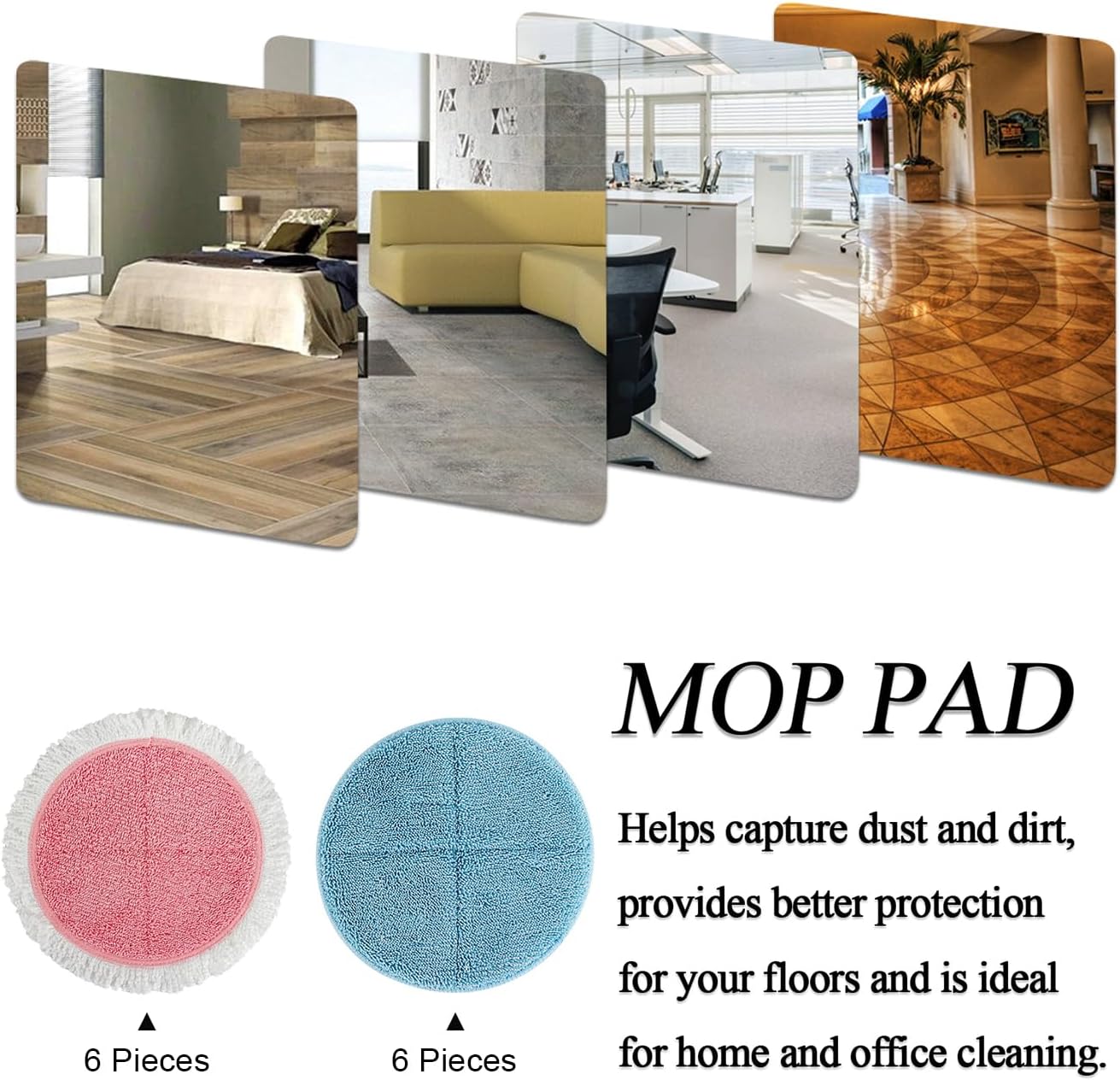 BeiLan Spin Wave Electric Mop Pads - 12 Pack Replacement