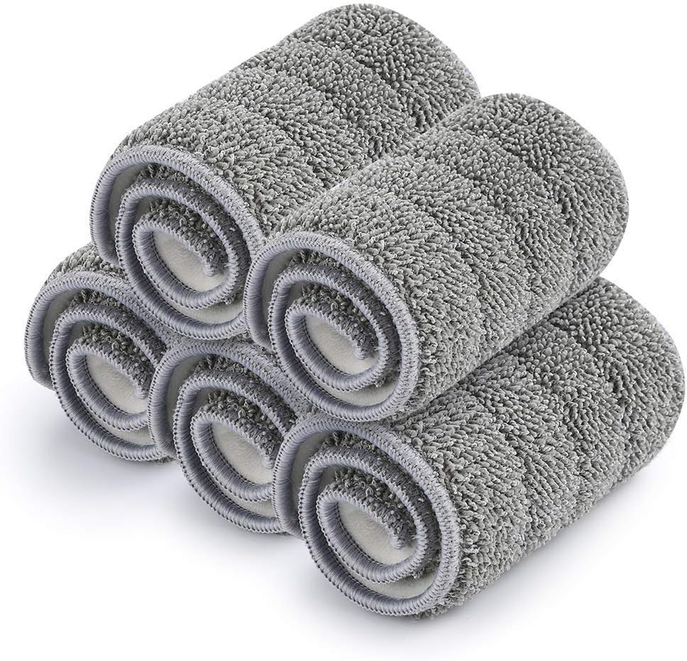 Bulletproof Microfiber Mop Pads - 5 Pack Reusable for Wet Dry Cleaning