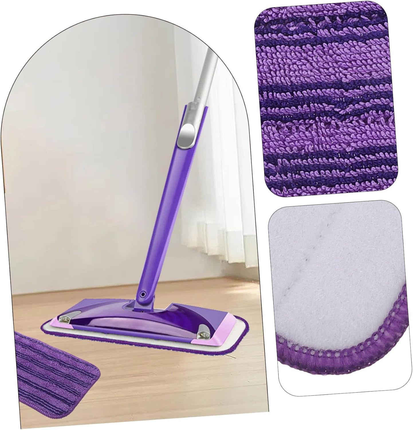 2pcs Microfiber Mop Pad Refill Washable