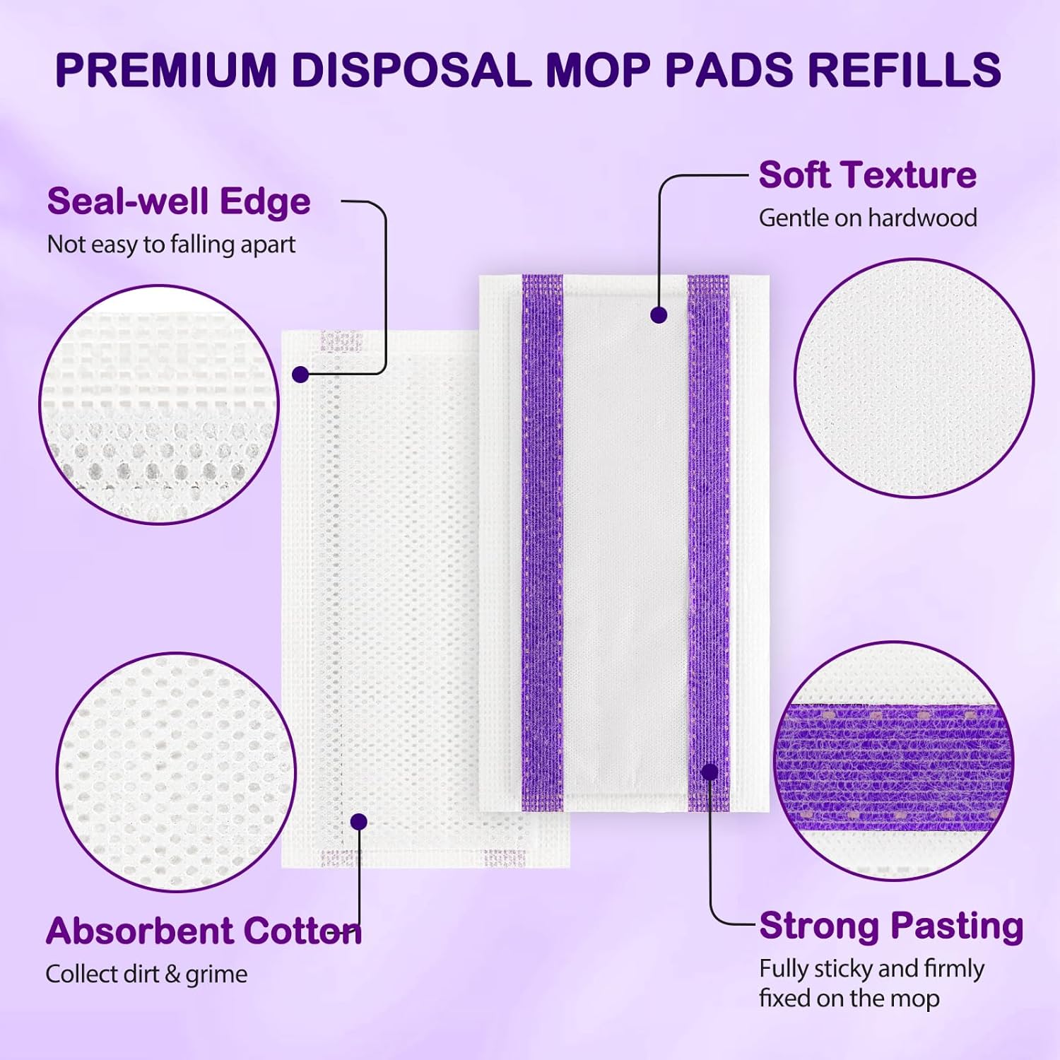 Zeekech 30 Count Spray Mop Pad Refills for Swiffer WetJet