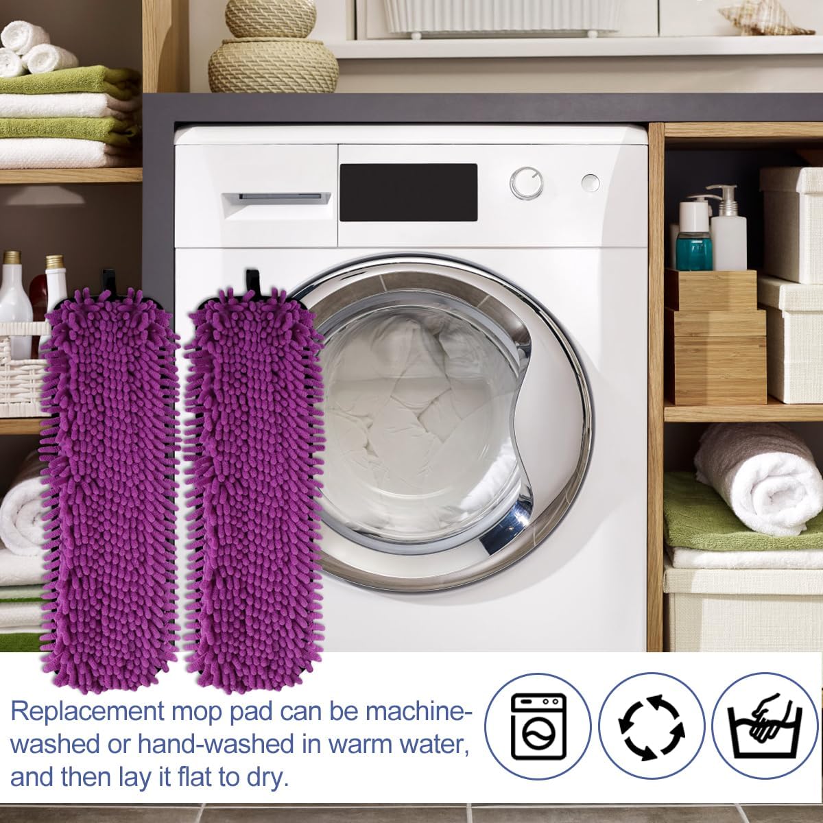 Diteje 5 Pack Replacement Mop Pads for Bona Reusable and Washable