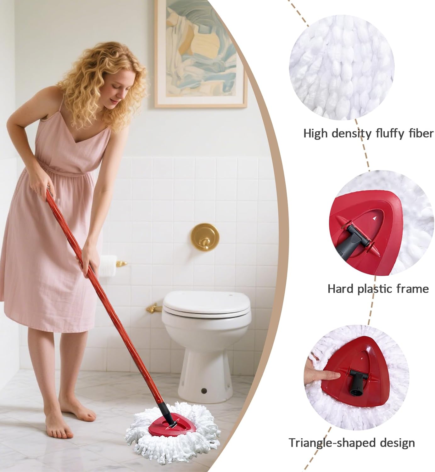 SureOBliss 5PCS Spin Mop Replacement Heads for Ocedar