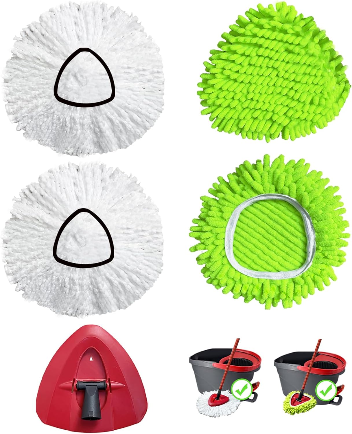 SureOBliss 5PCS Spin Mop Replacement Heads for Ocedar