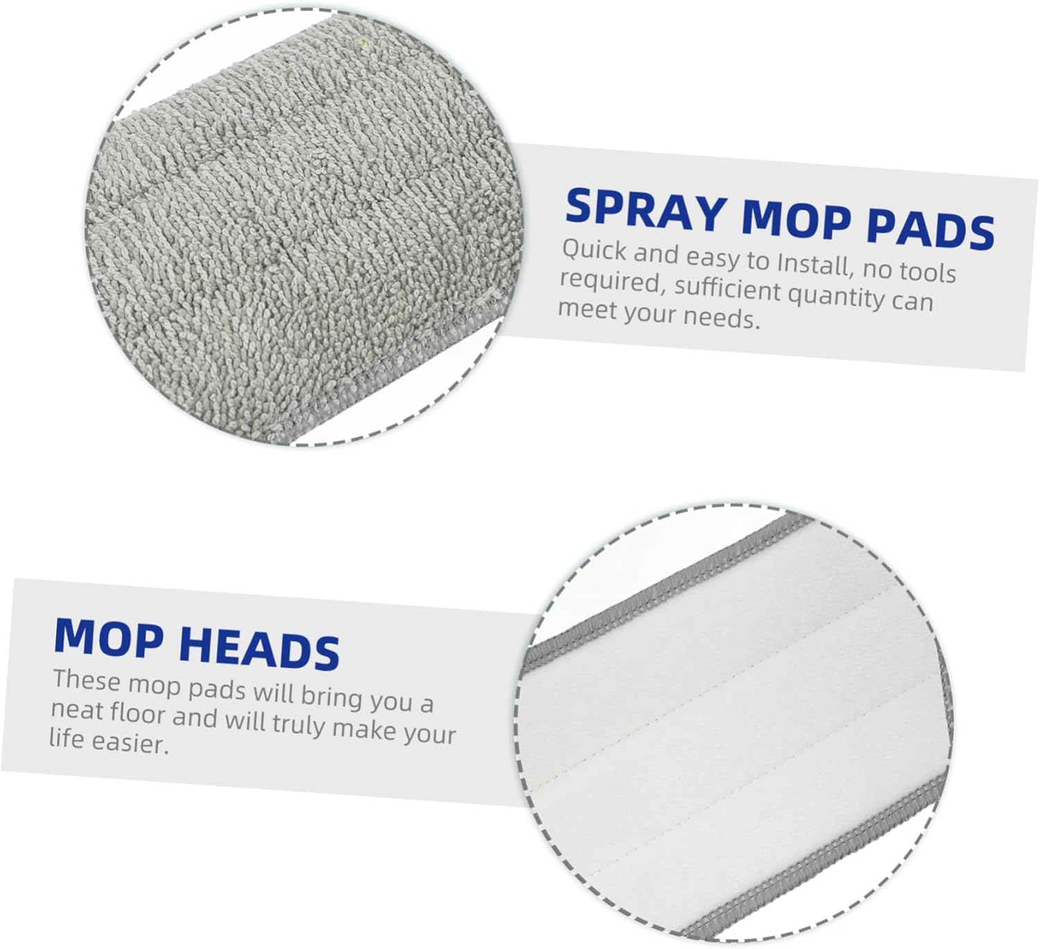 5Pcs Reusable Mop Pads for Efficient Floor Cleaning 1