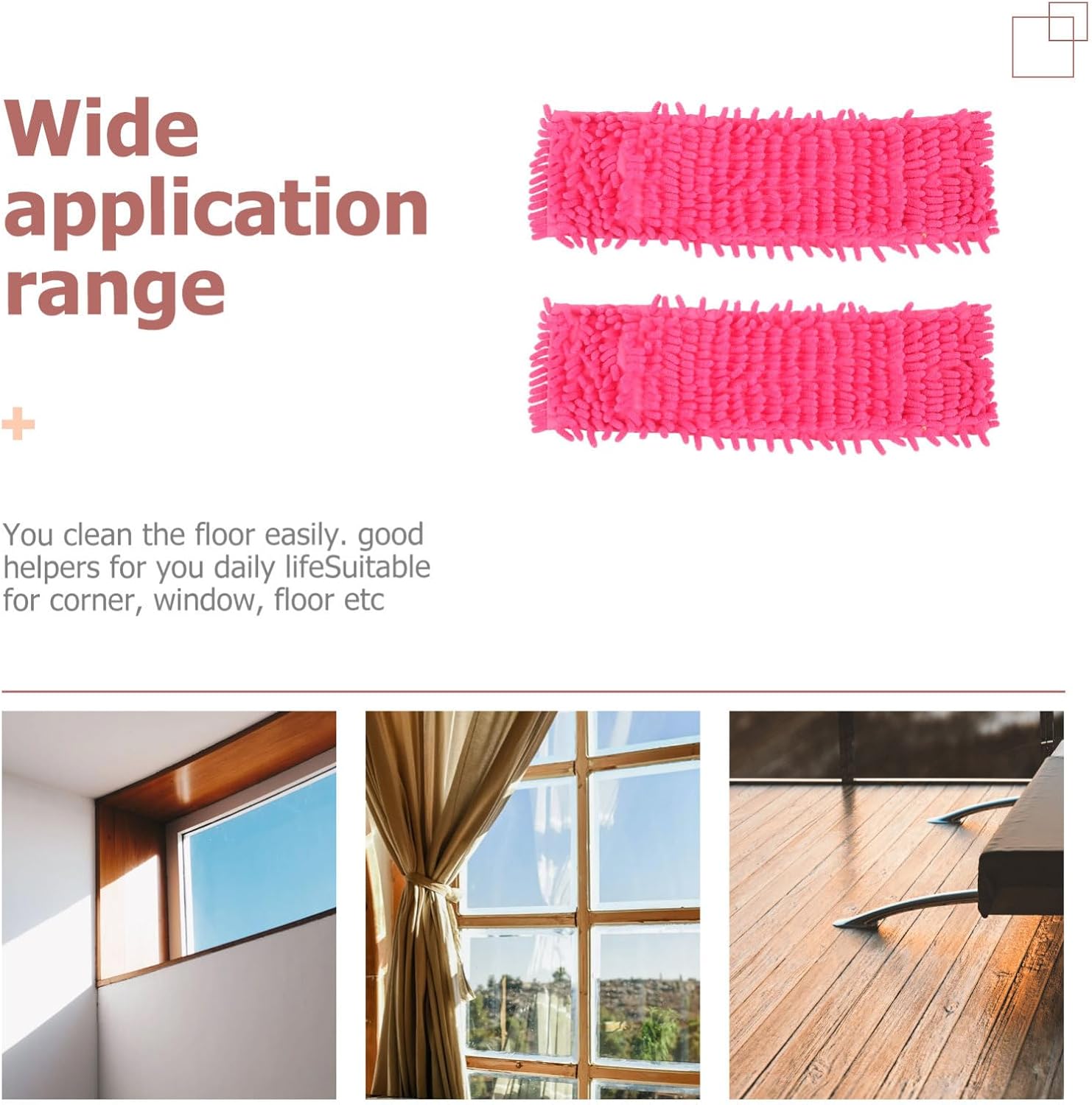 PACKOVE 2-Pack Microfiber Mop Cloth Replacement