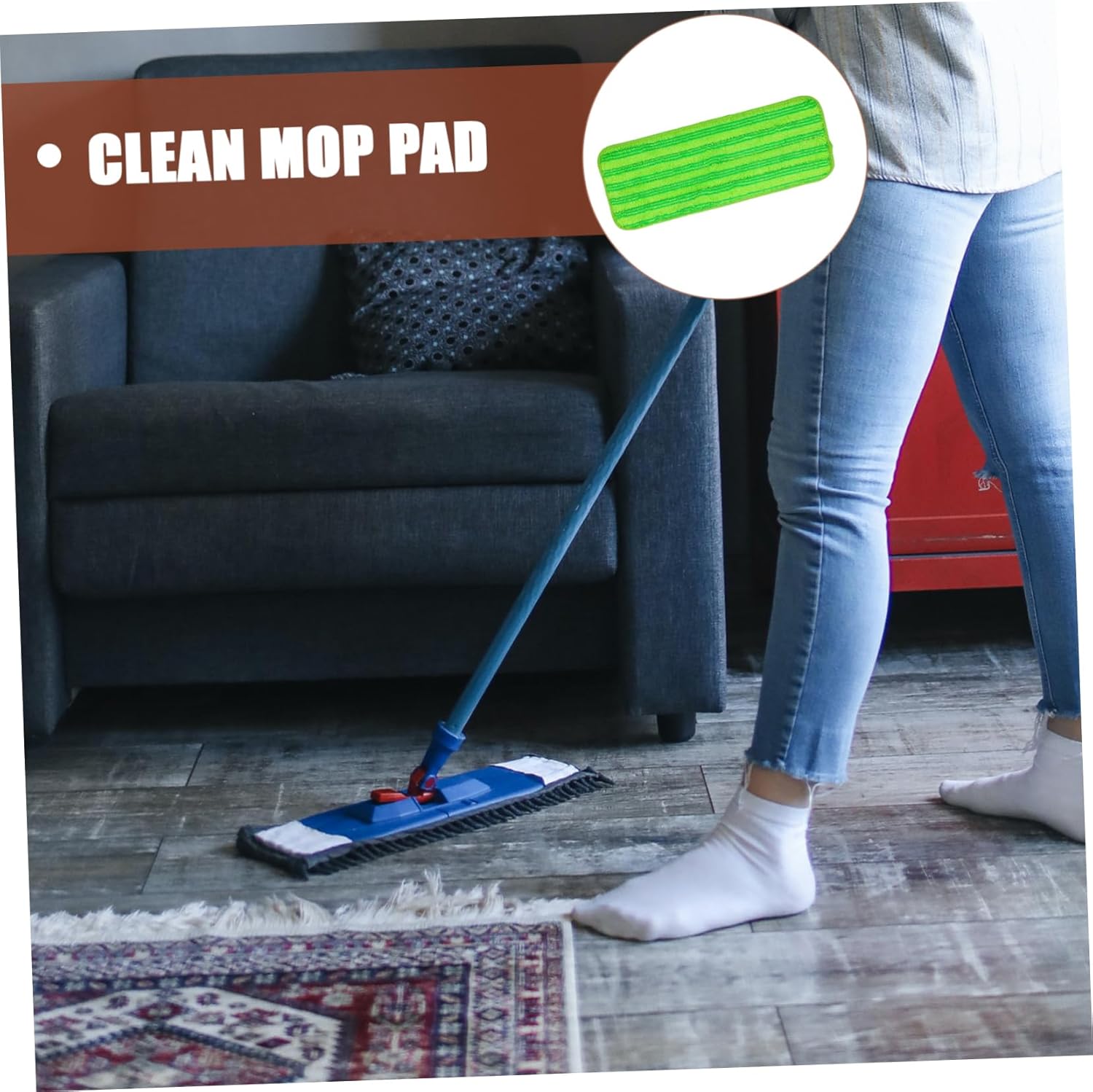 3pcs Thickened Microfiber Mop Refill Pads Reusable