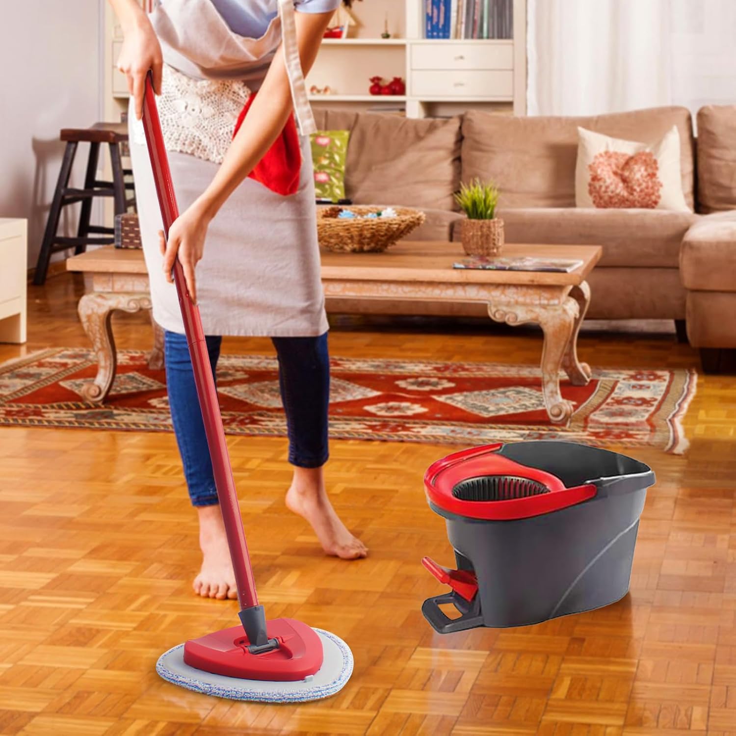 ANREKEYH 3PCS Microfiber Mop Replacement Heads for O Cedar Spin Mop