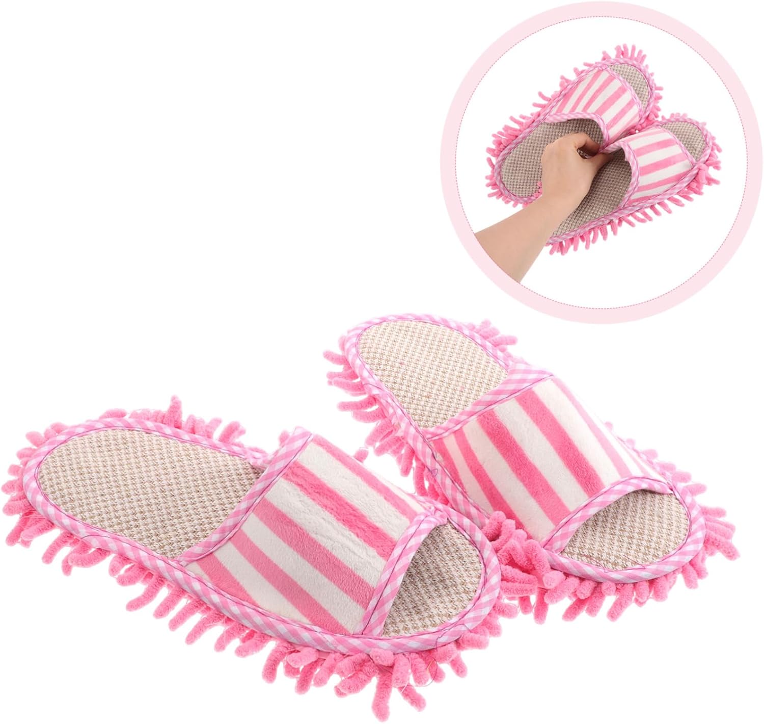 Minkissy 1 Pair Mop Slippers for Women