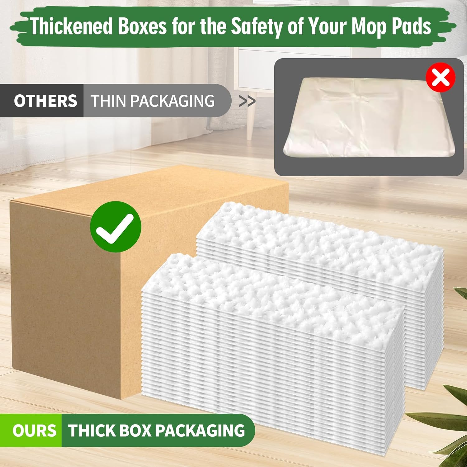Senowi Heavy Duty Dry Mop Pads for Swiffer XL 50 Count Unscented