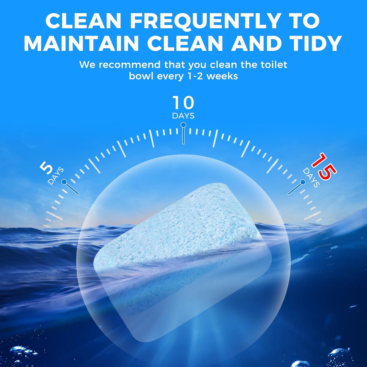 30 Tabs Toilet Bowl Cleaner Tablets for All Toilets