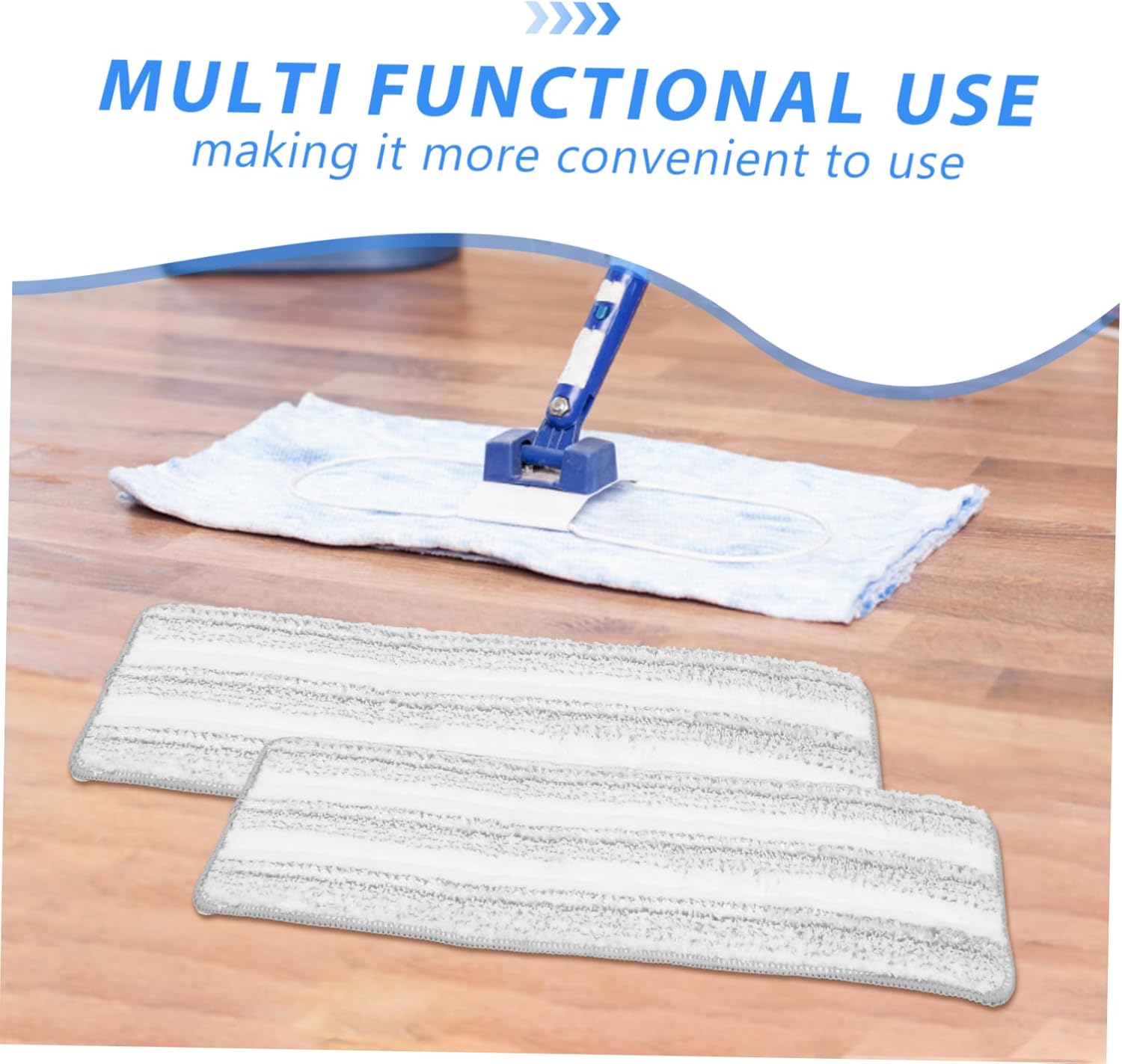 2pcs Reusable Floor Mop Refills for Easy Cleaning