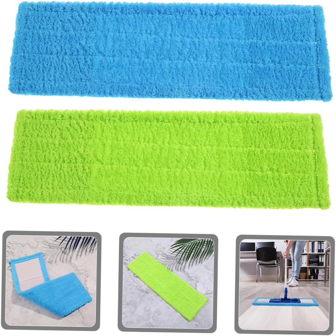 2pcs Thick Coral Fleece Mop Pads Replacement 1
