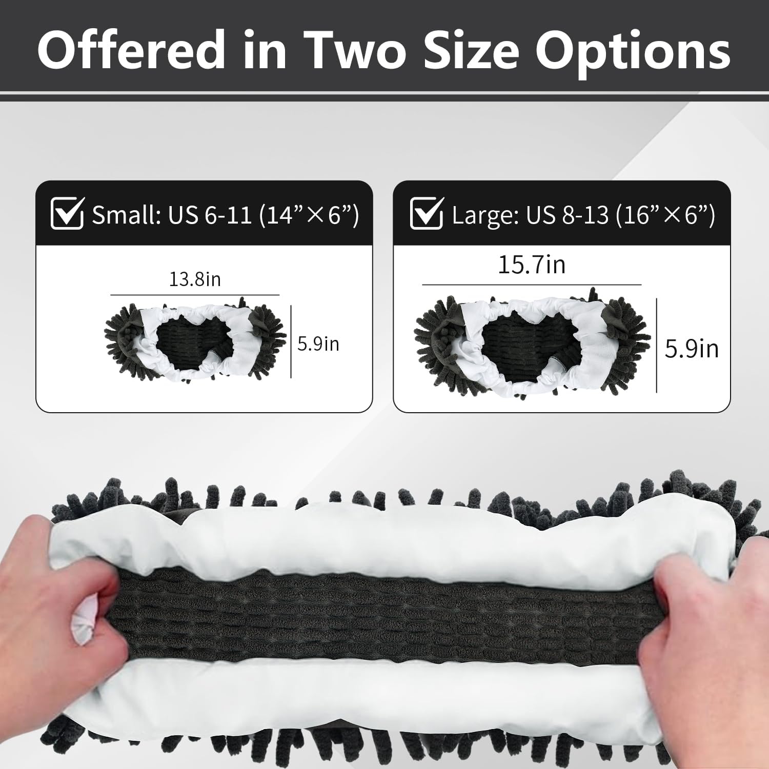 EKIORI Mop Slippers Socks - Washable Reusable Floor Cleaning Covers