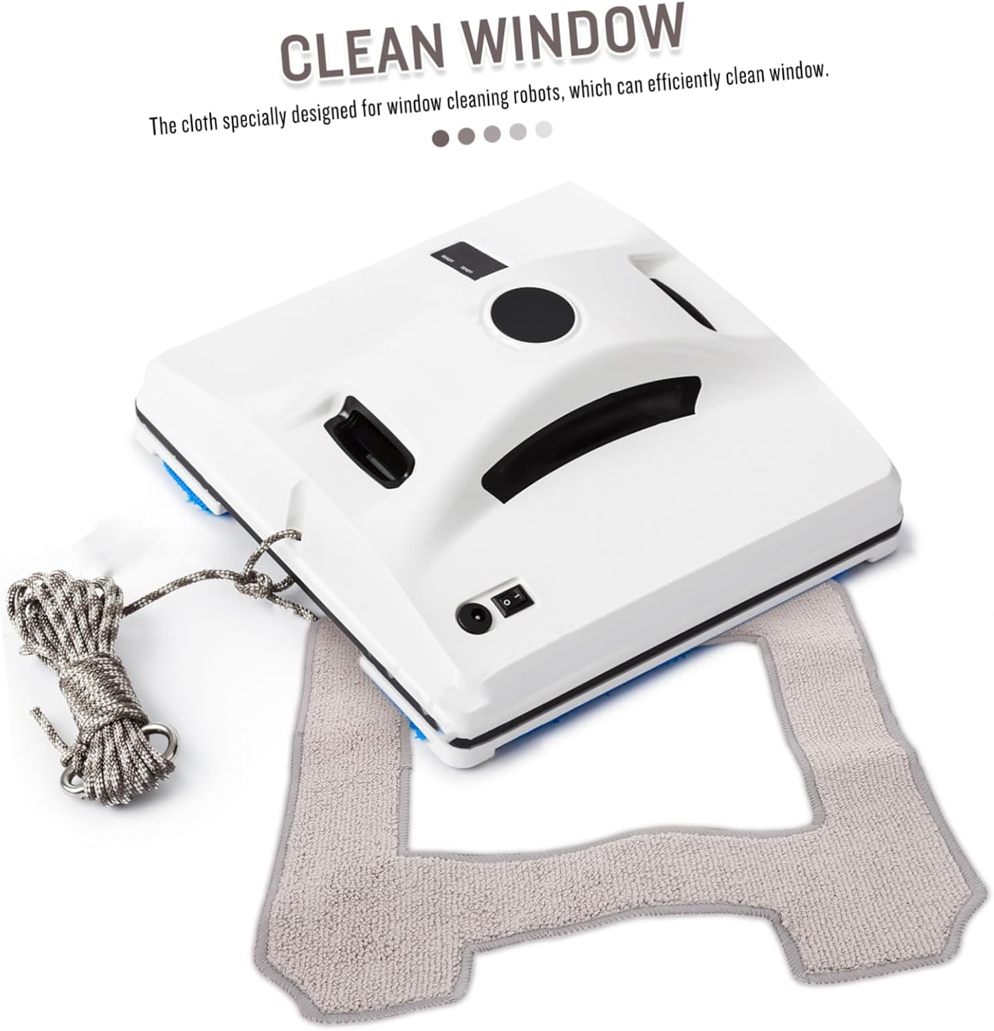 4Pcs Washable Window Mop Cloths for Robots and Offices