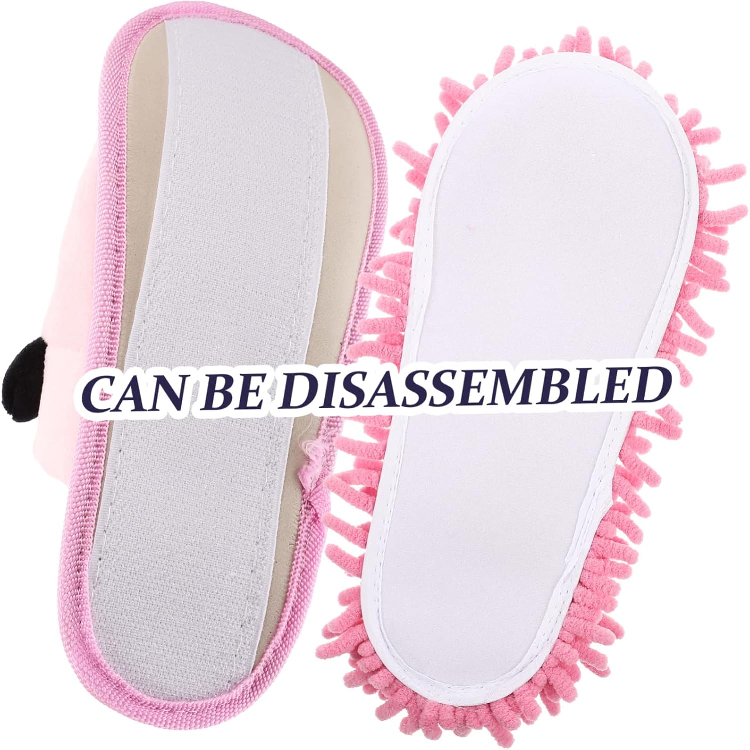 PACKOVE 1 Pair Washable Mop Slippers Cute Panda Design