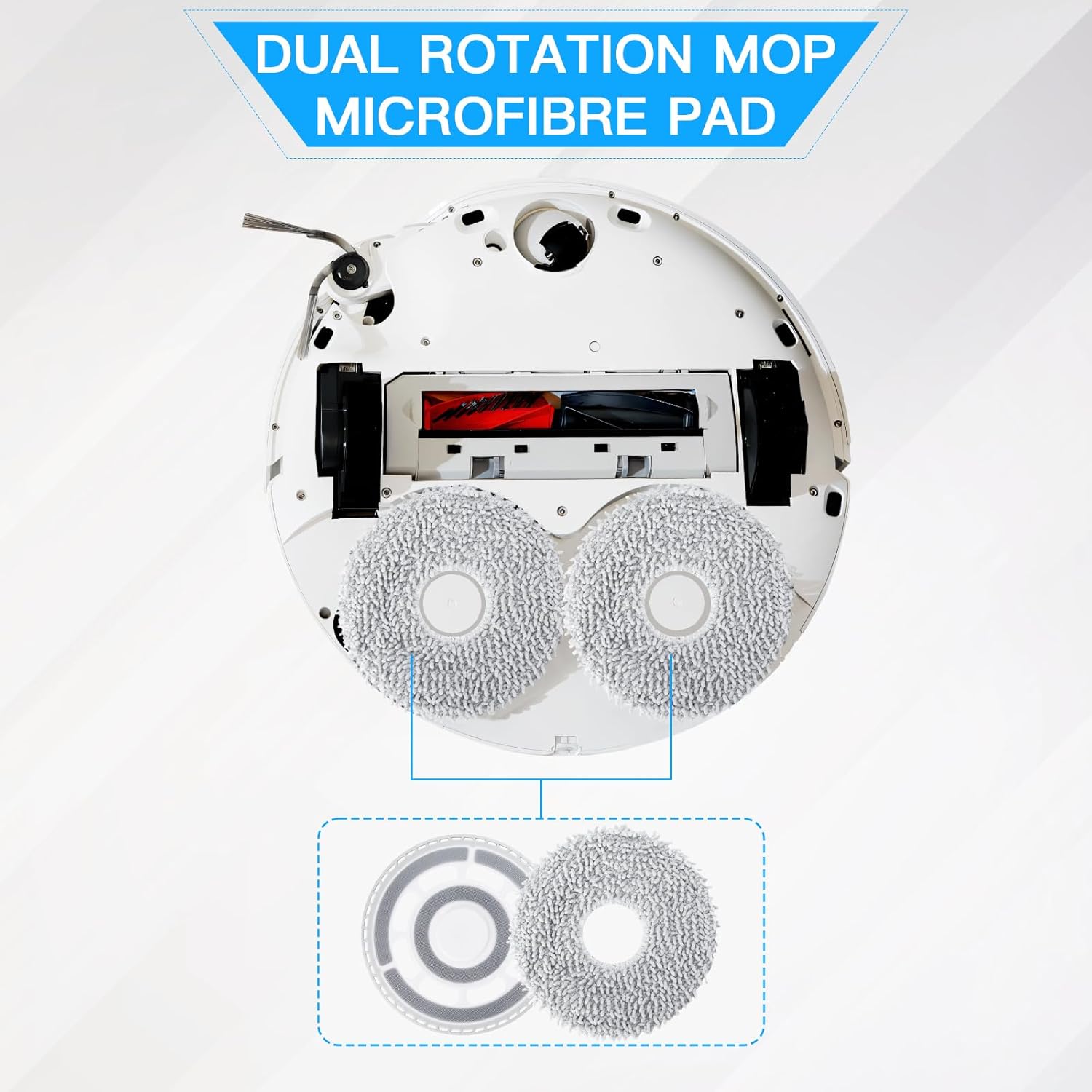 Fixbetter Replacement Mop Cloths with Holder for Roborock Models