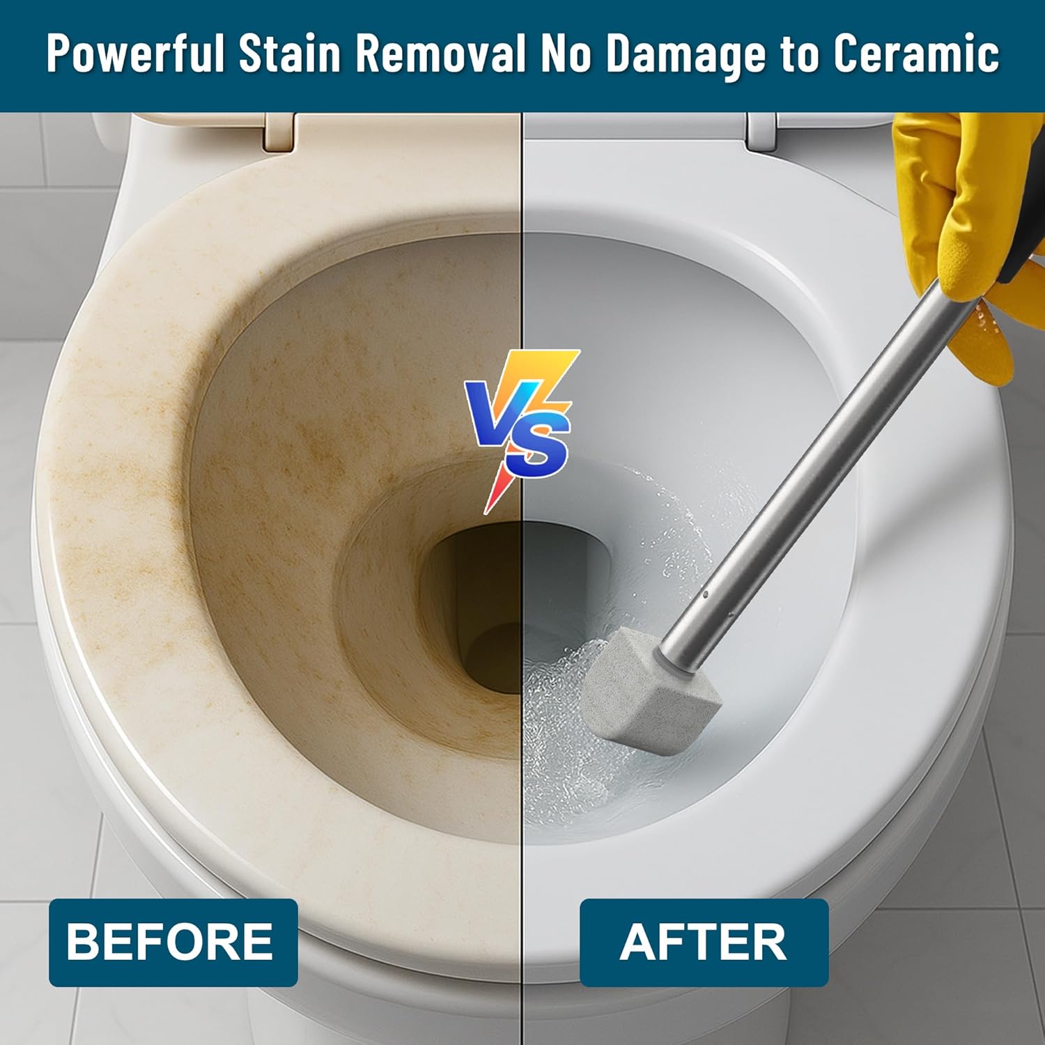 YINGMORE Pumice Stone Toilet Cleaner with Long Handle
