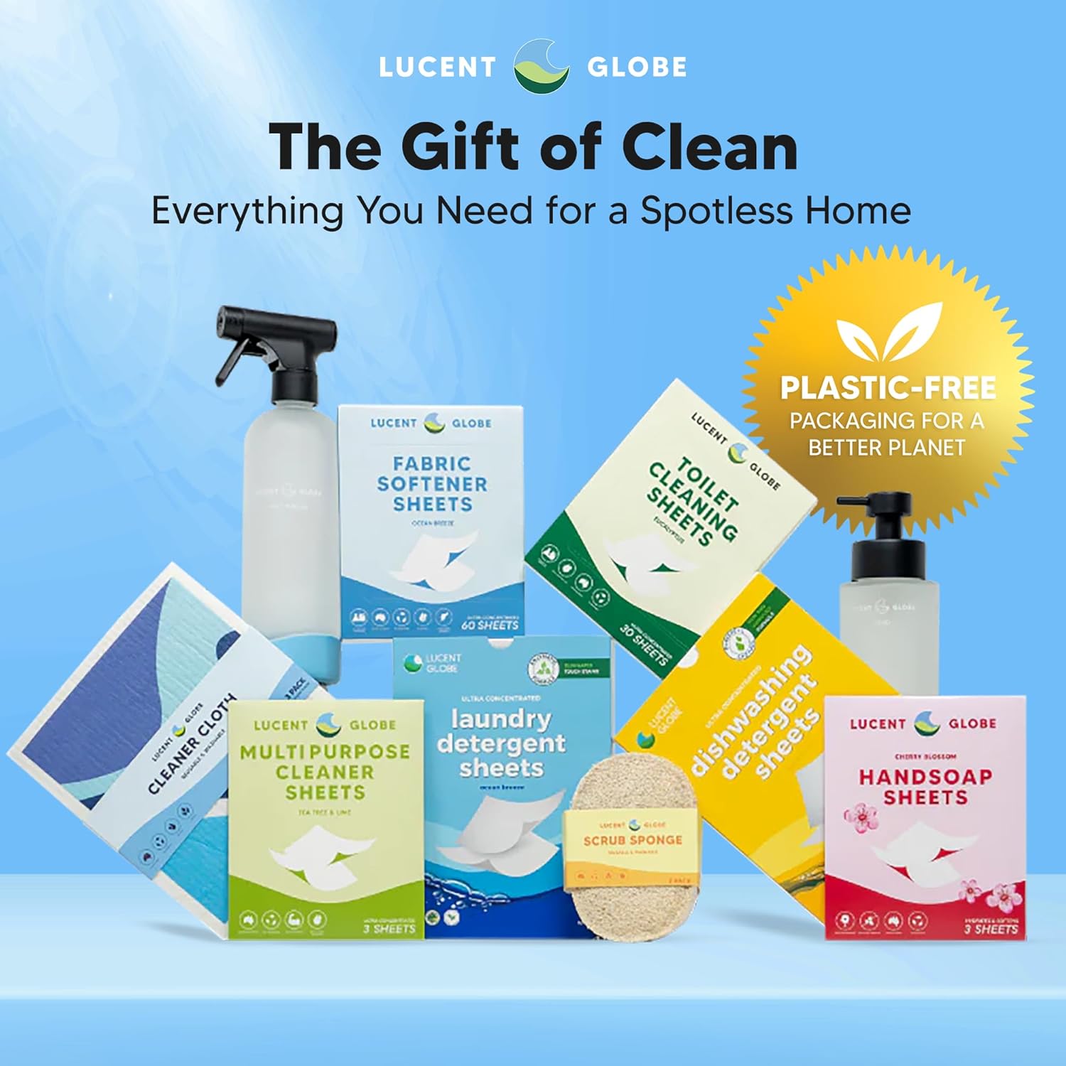 Lucent Globe Toilet Cleaning Sheets - Eucalyptus Fresh Septic Safe