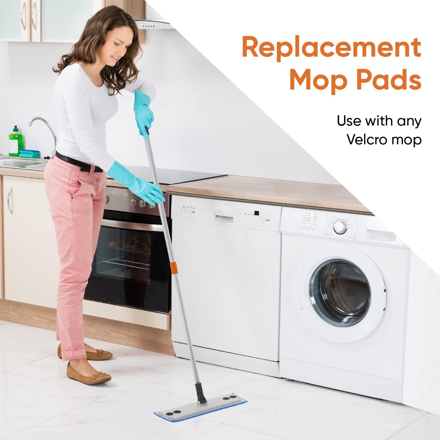 Superio Microfiber Mop Refill 16 Inch Blue 12 Pack Replacement Head