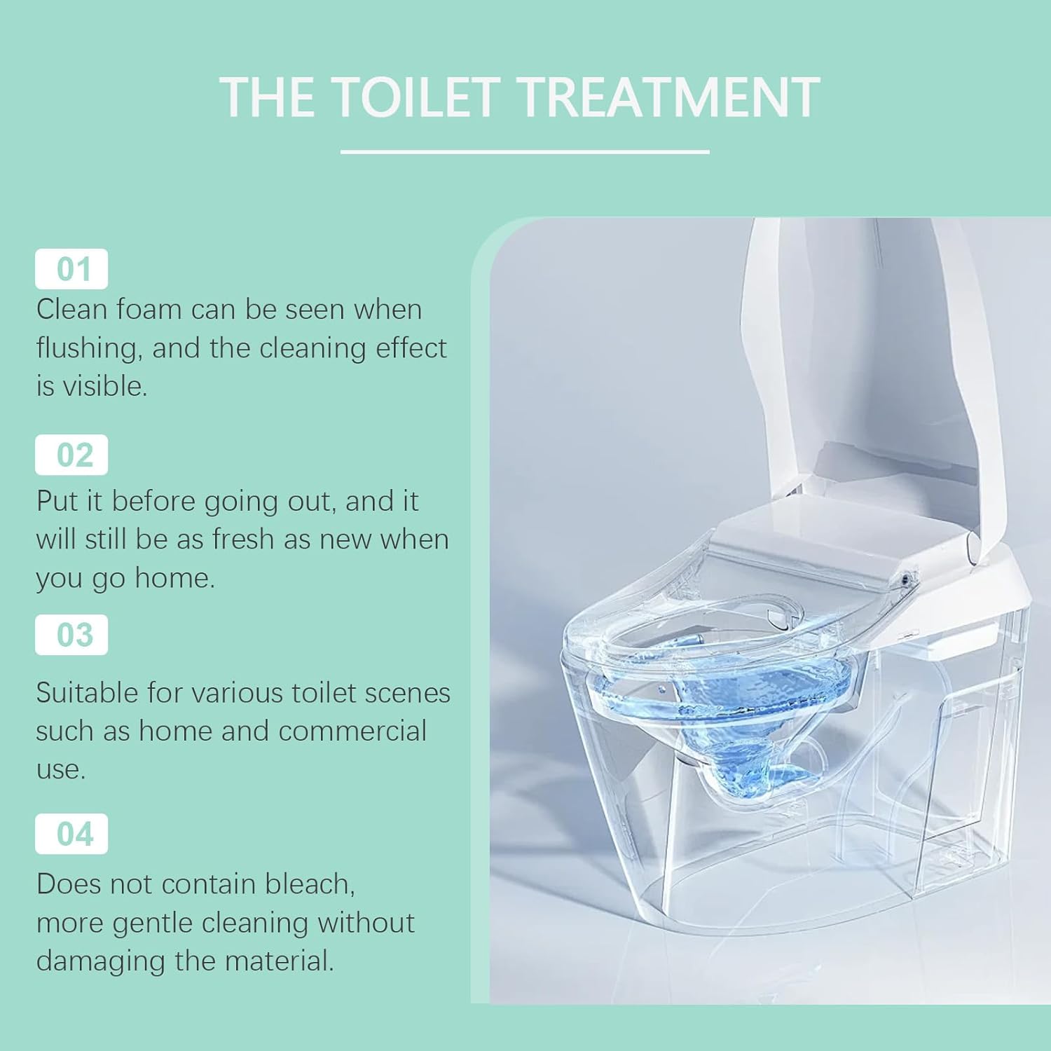 6pcs Krazy Klean Pro Toilet Bowl Cleaner Gel