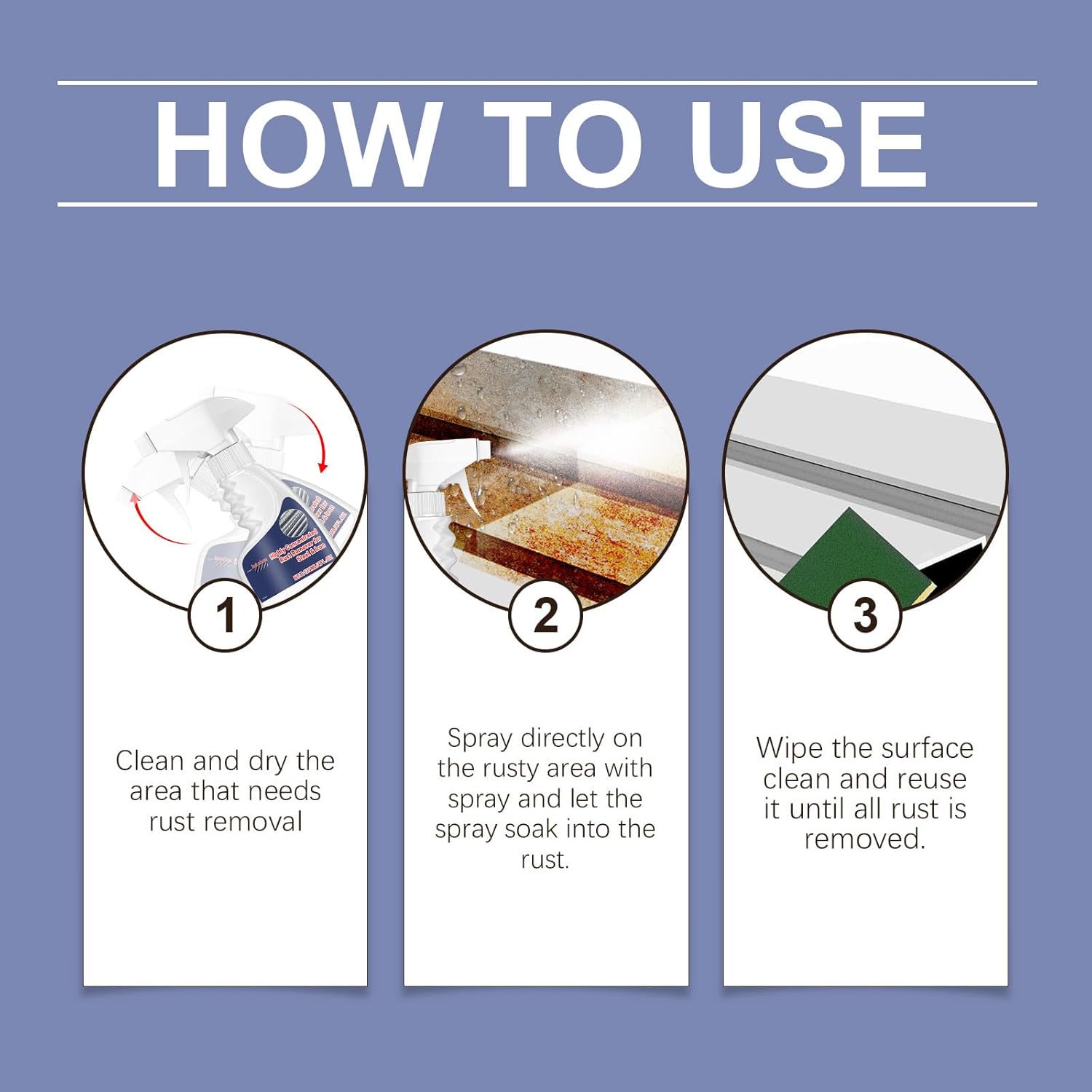 Heavy-Duty Metal Rust Remover 2pcs 1