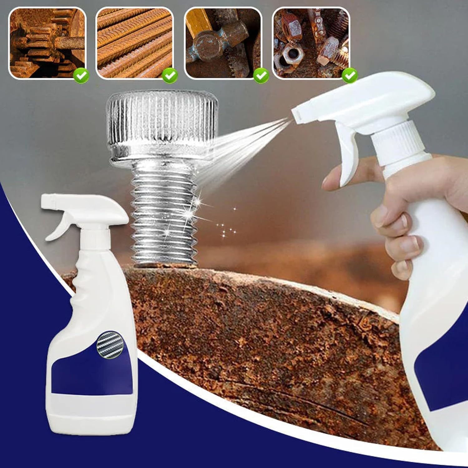 BZDVS Heavy-Duty Metal Rust Remover 2 Pcs
