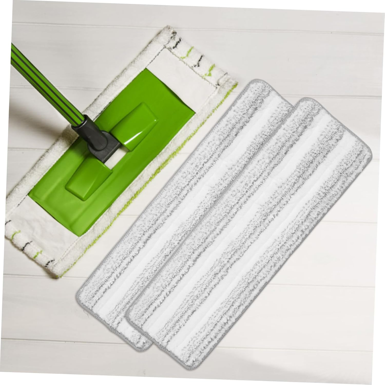 2pcs Reusable Flat Mop Refill Pads for Hardwood and Tile Floors