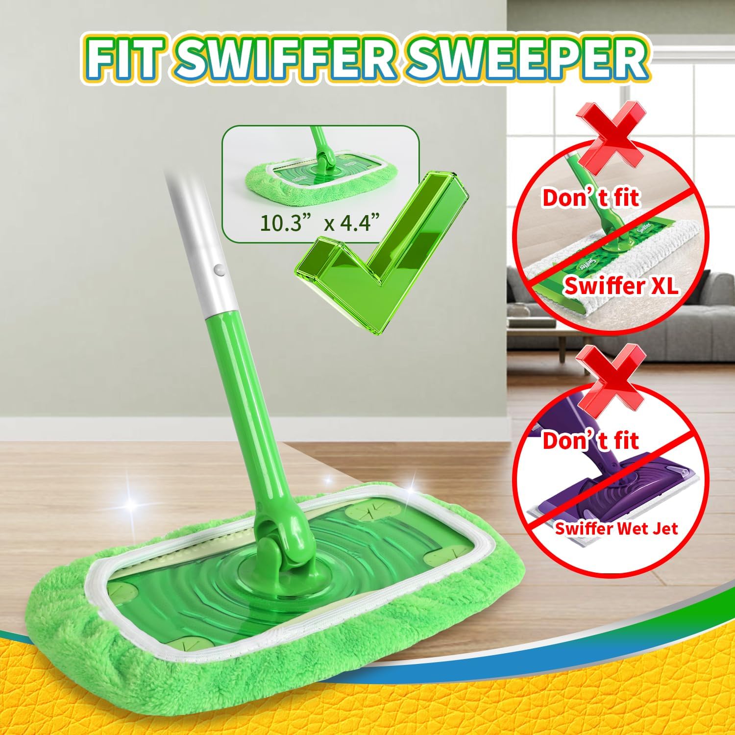 6 Pack Microfiber Mop Pads for Bona and Swiffer
