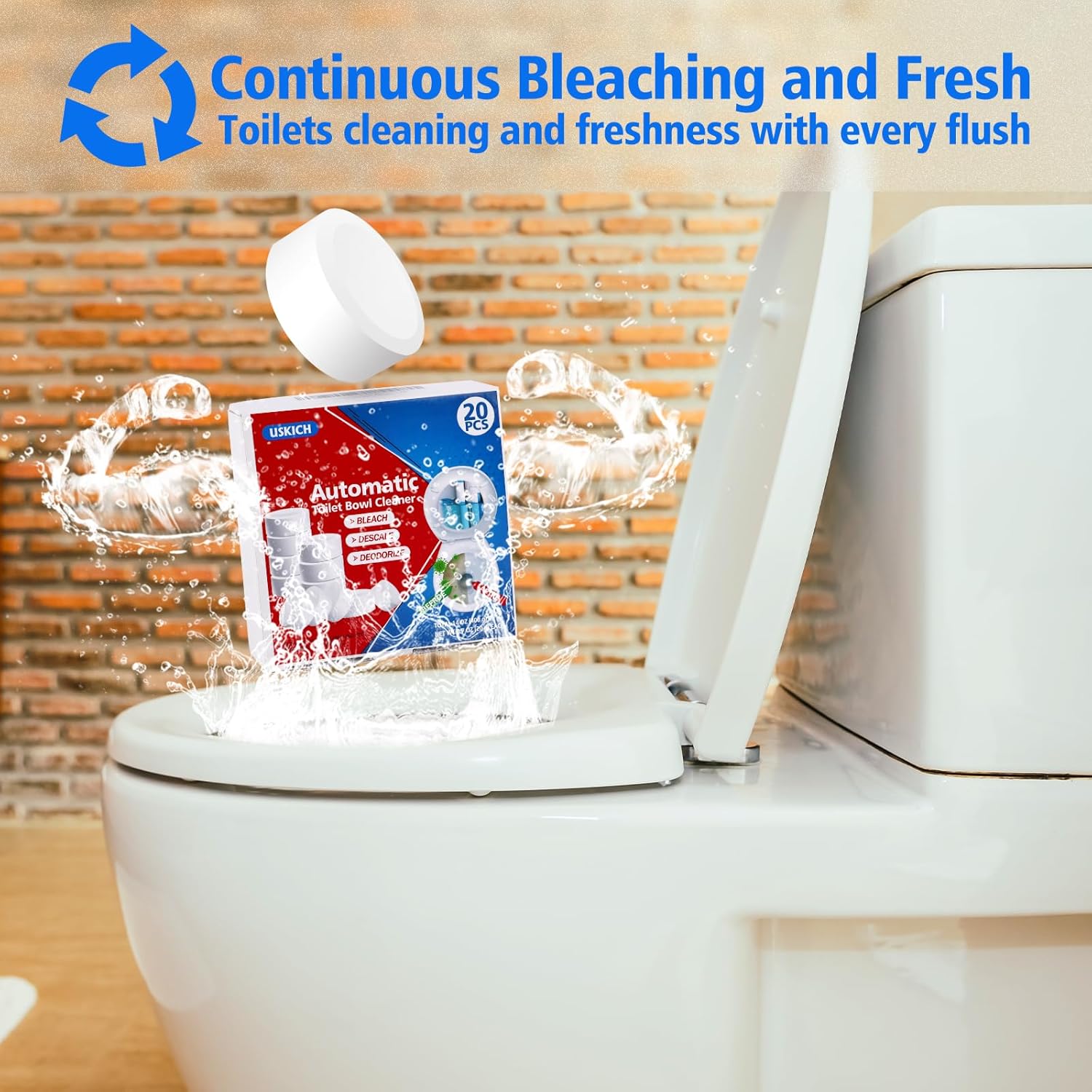 USKICH Toilet Bowl Cleaner Tablets 20 Pack 1