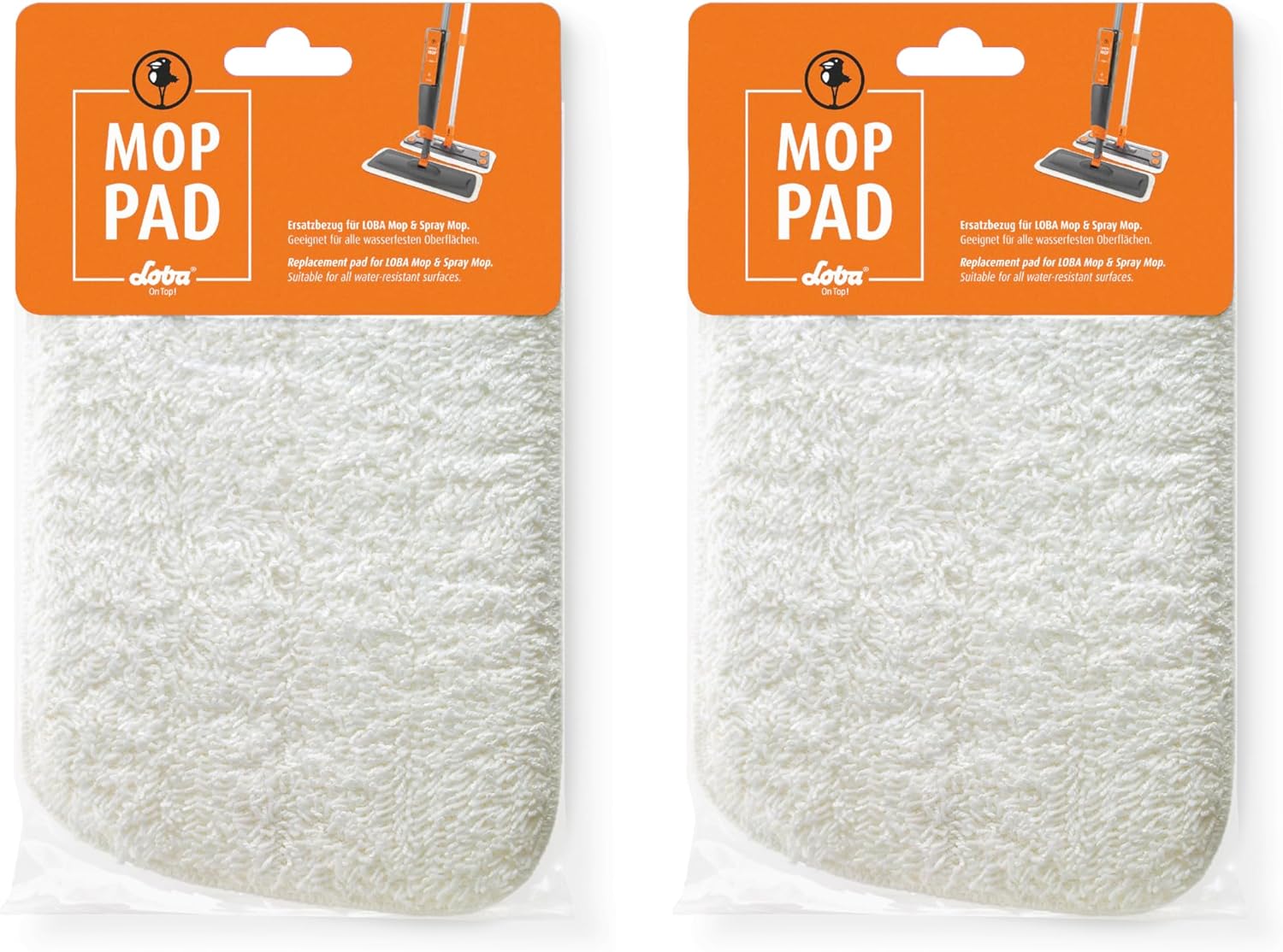 LOBA Microfiber Floor Pad Replacement 2 Pack