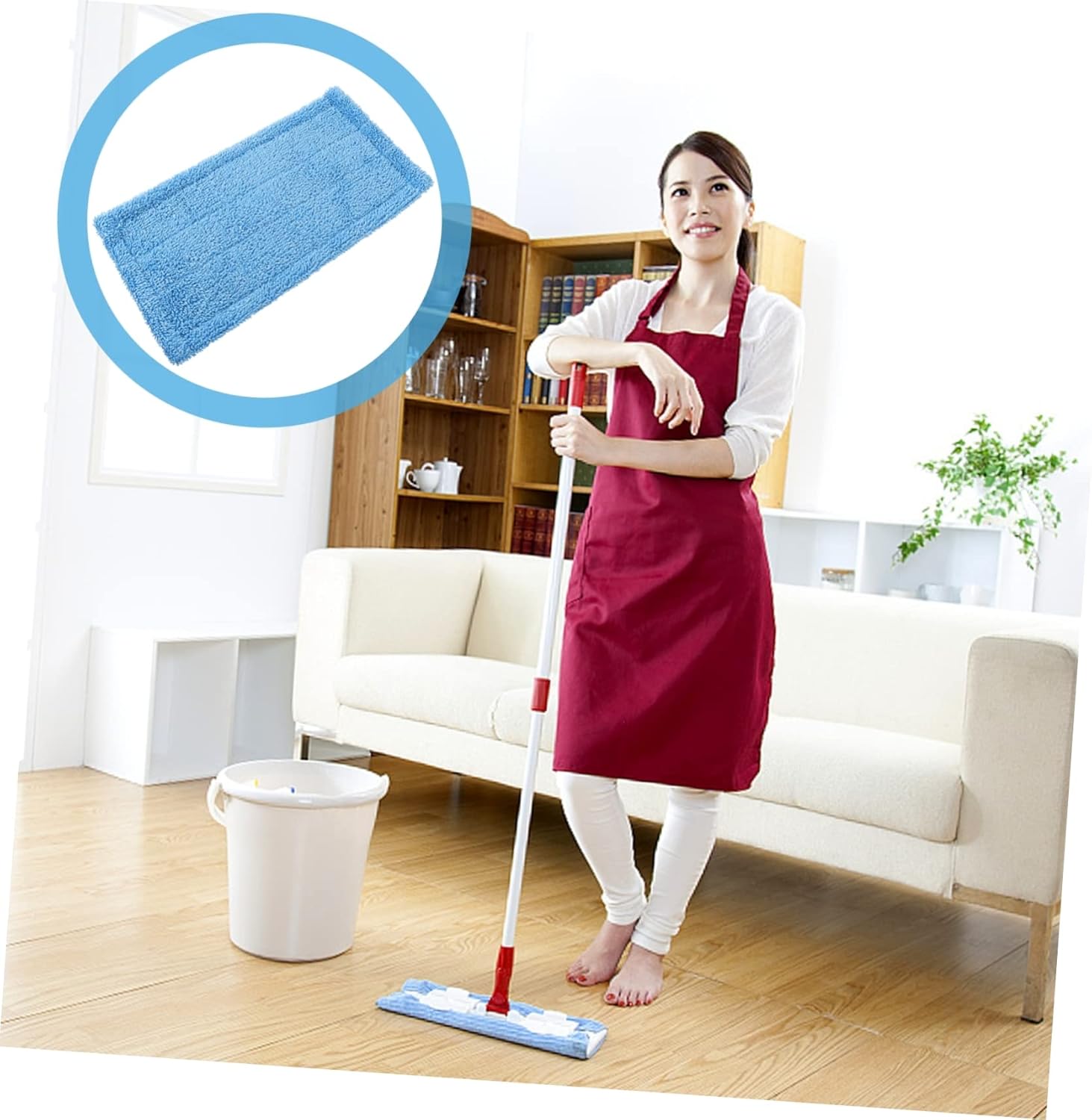 Microfiber Mop Pads Replacement - 2-Pack Wet Dry Mop Heads