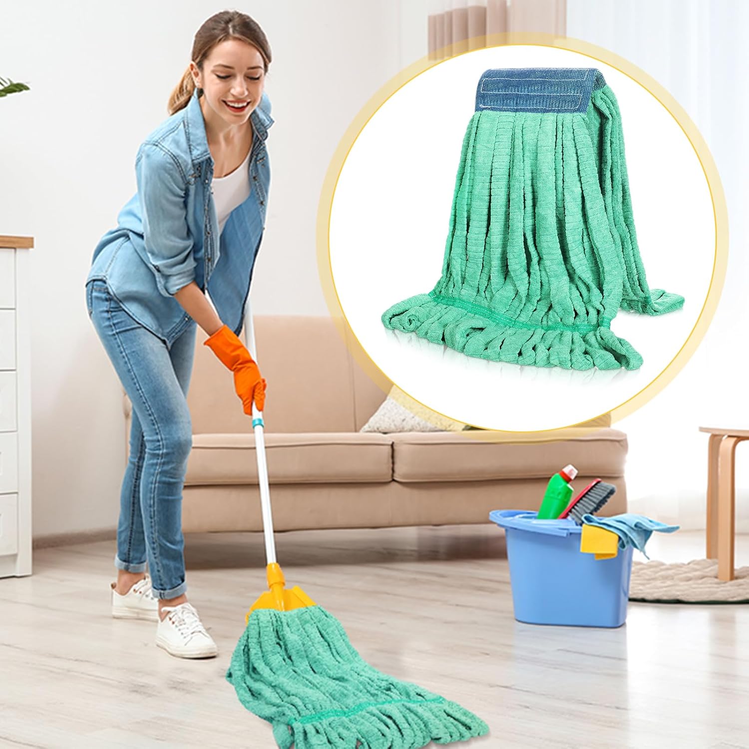 Lallisa 10 Pcs Microfiber Mop Head Refill