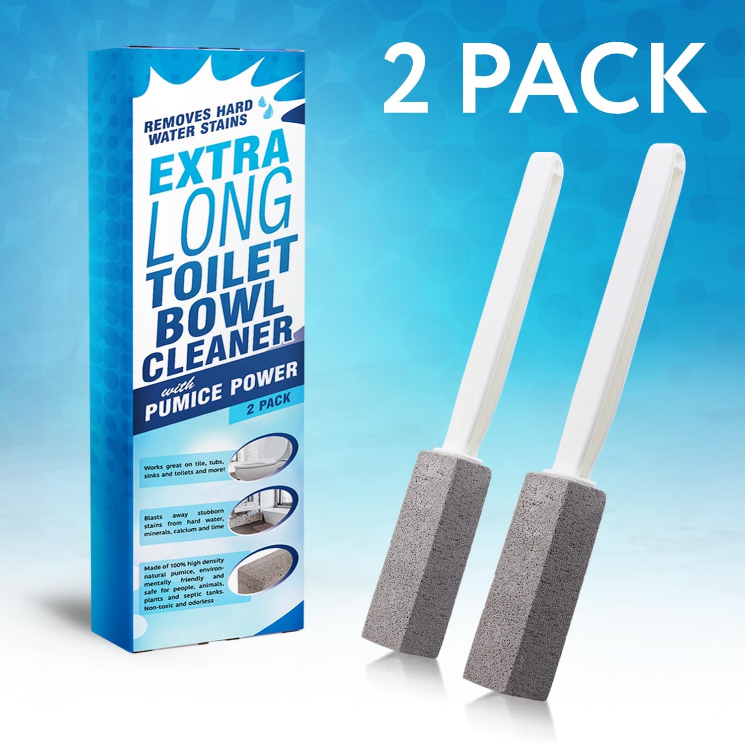 Impresa 2 Pack Pumice Stones with Long Handle 1