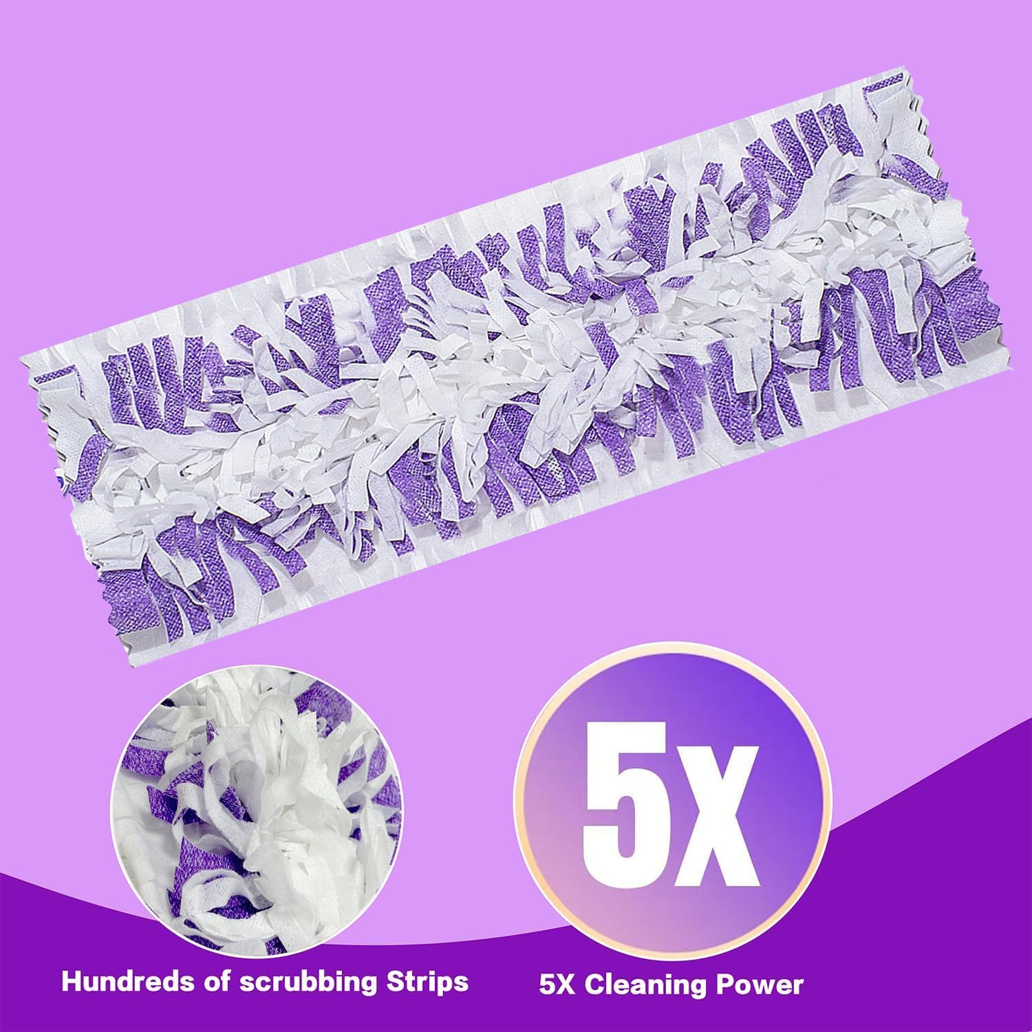 Disposable Mopping Pad Refills for PowerMop 20-Pack Purple