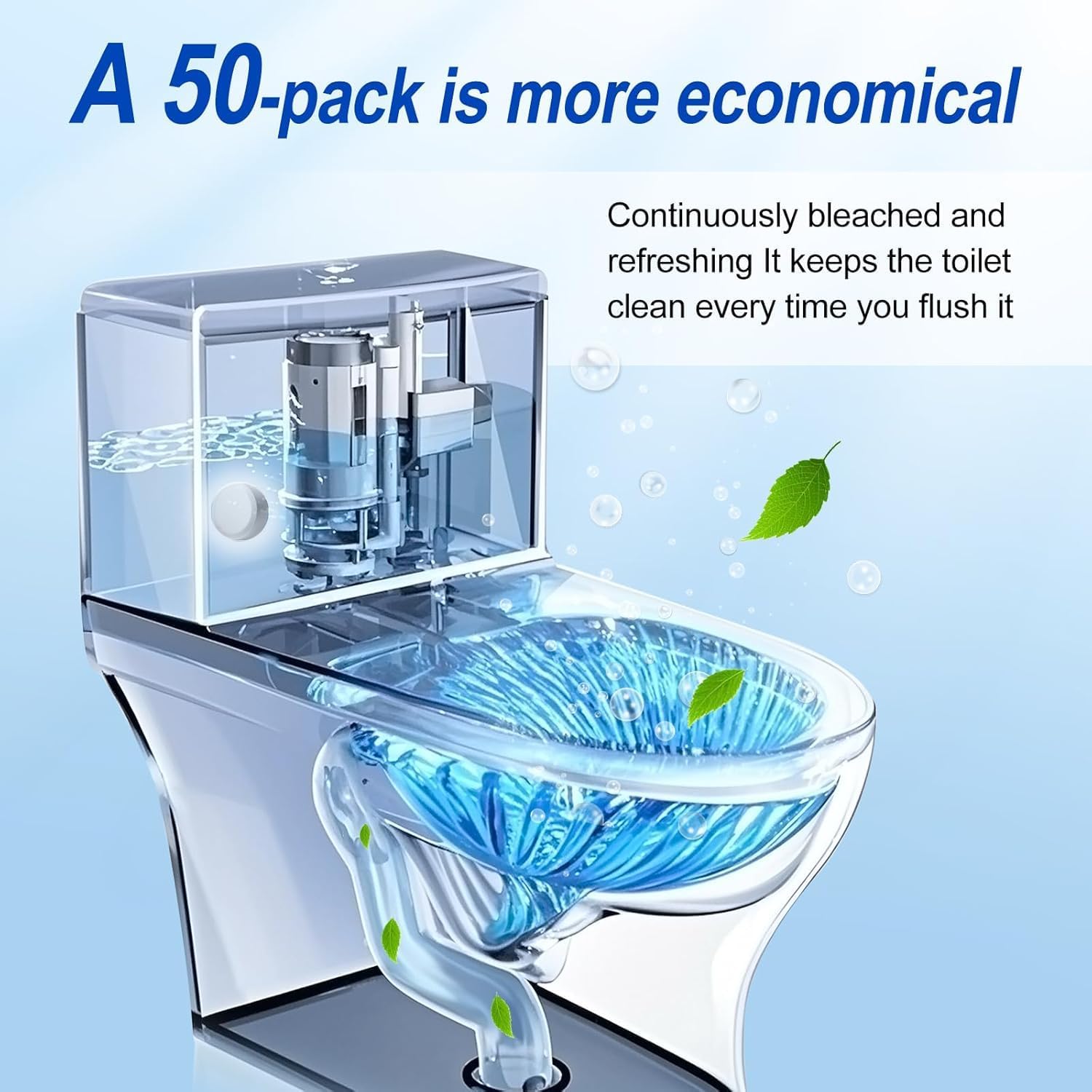 Gumthus Automatic Toilet Cleaner Tablets - 50 Pack AAA