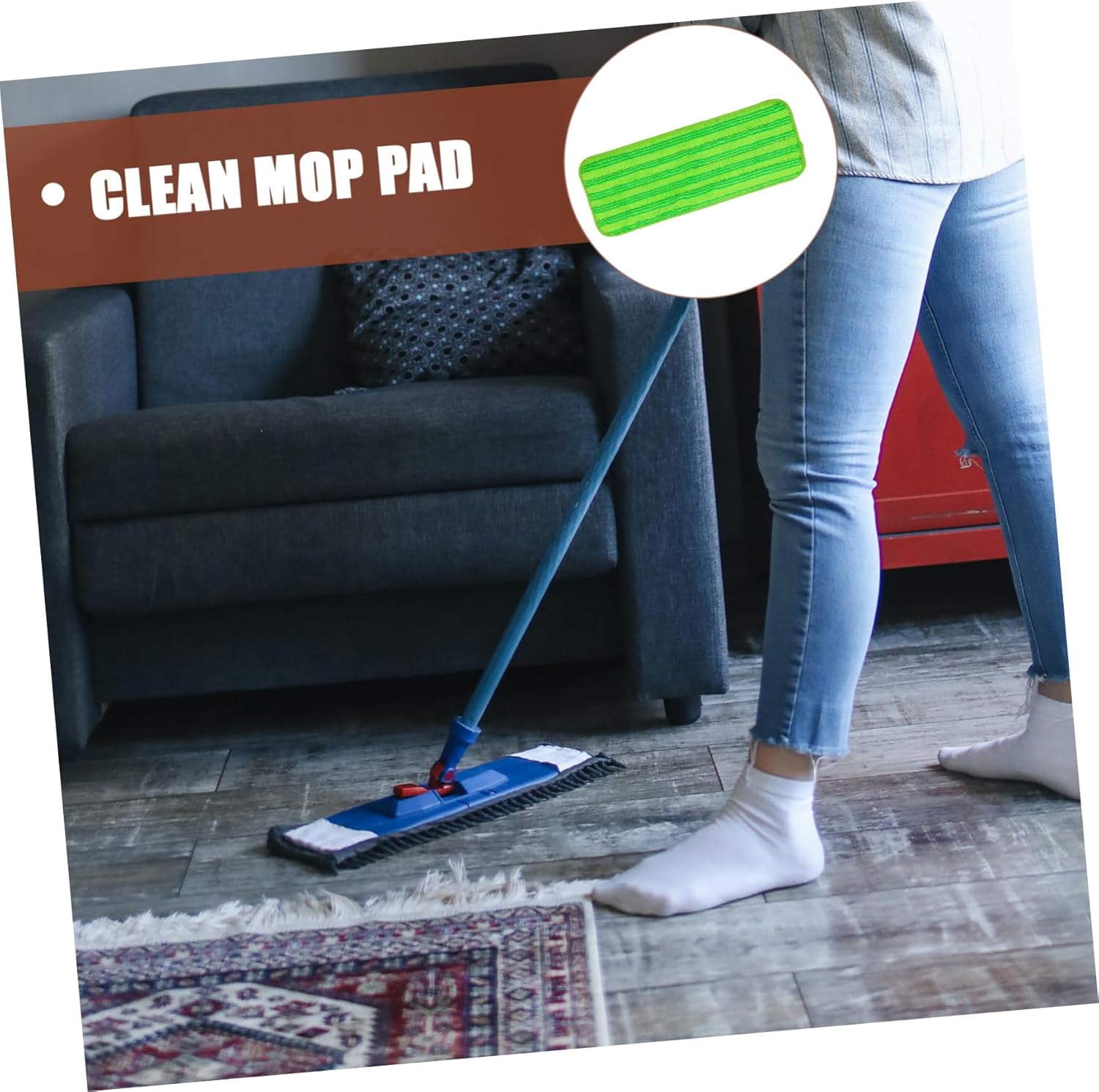 3pcs Microfiber Mop Pads Reusable and Durable