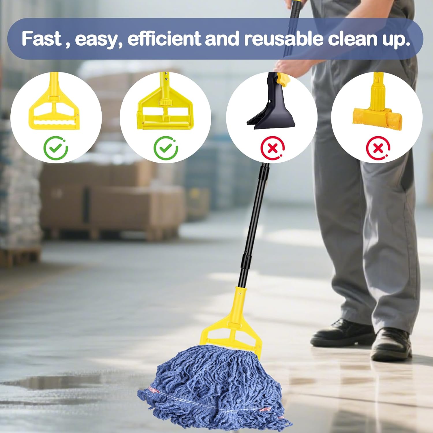 Primero Basics Loop-End Mop Head Replacement 6 Pack
