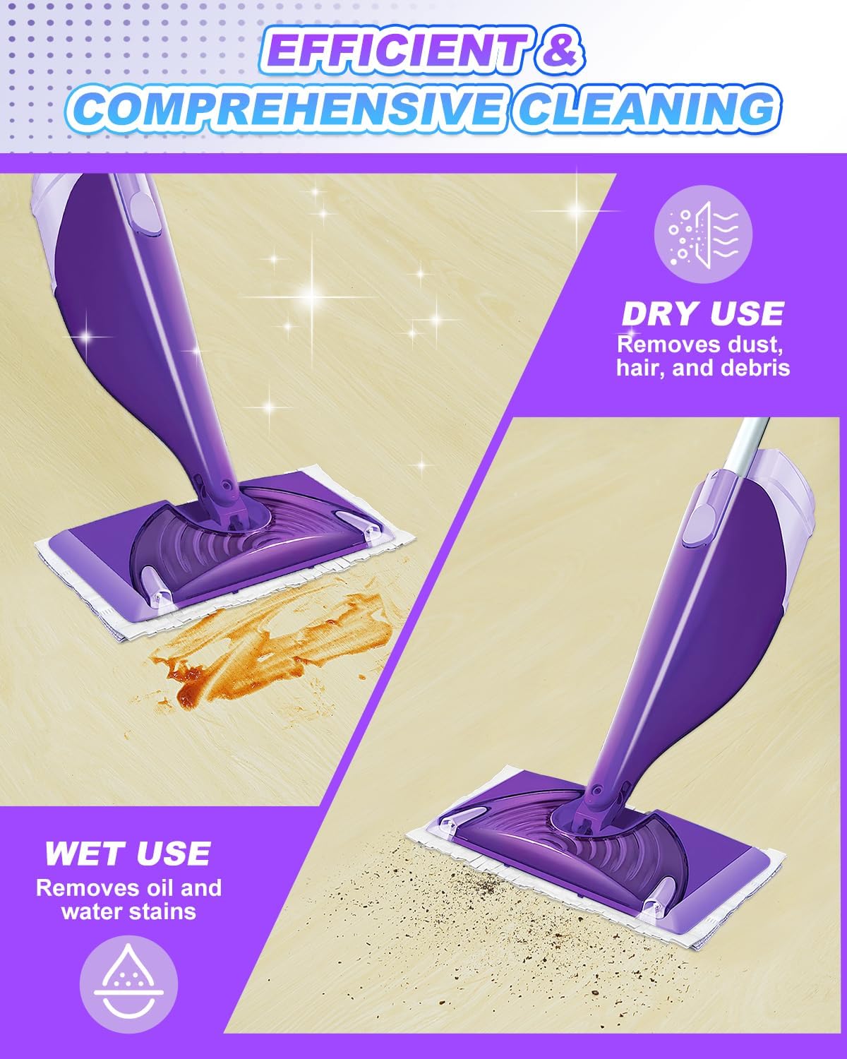 MyKEEPOW 20-Pack Replacement Mop Pads for Swiffer Wet Jet